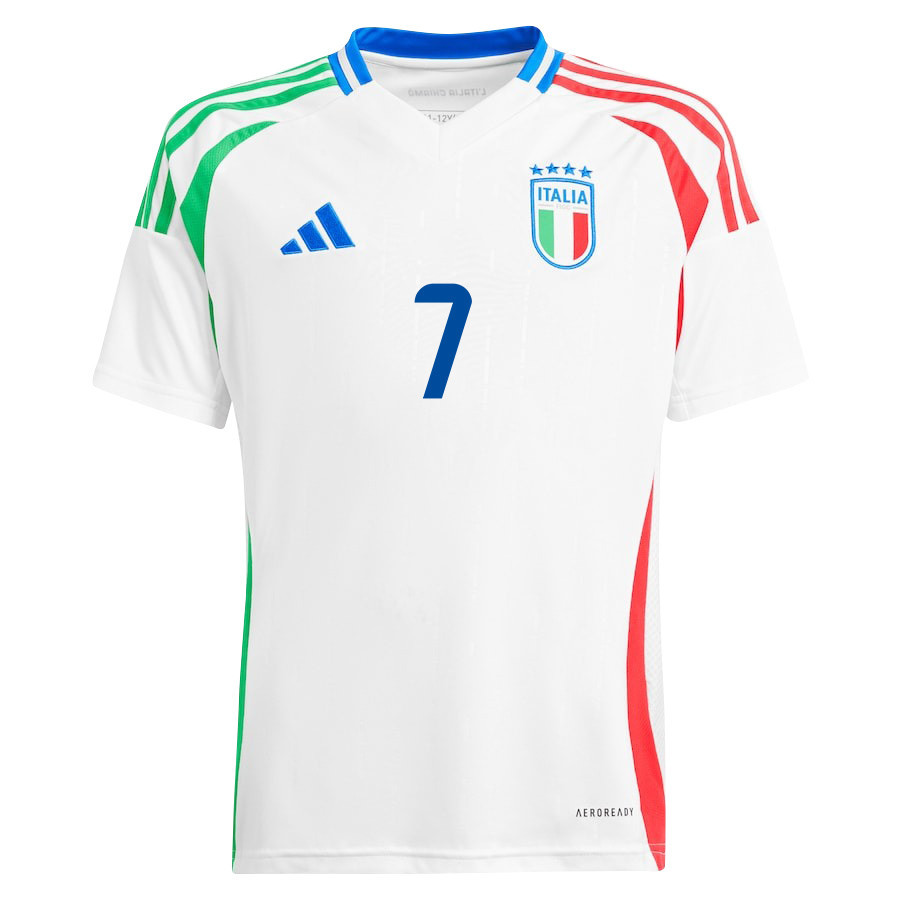 Davide Frattesi 7 Italy National Team 2024/25 Away YOUTH Jersey - White