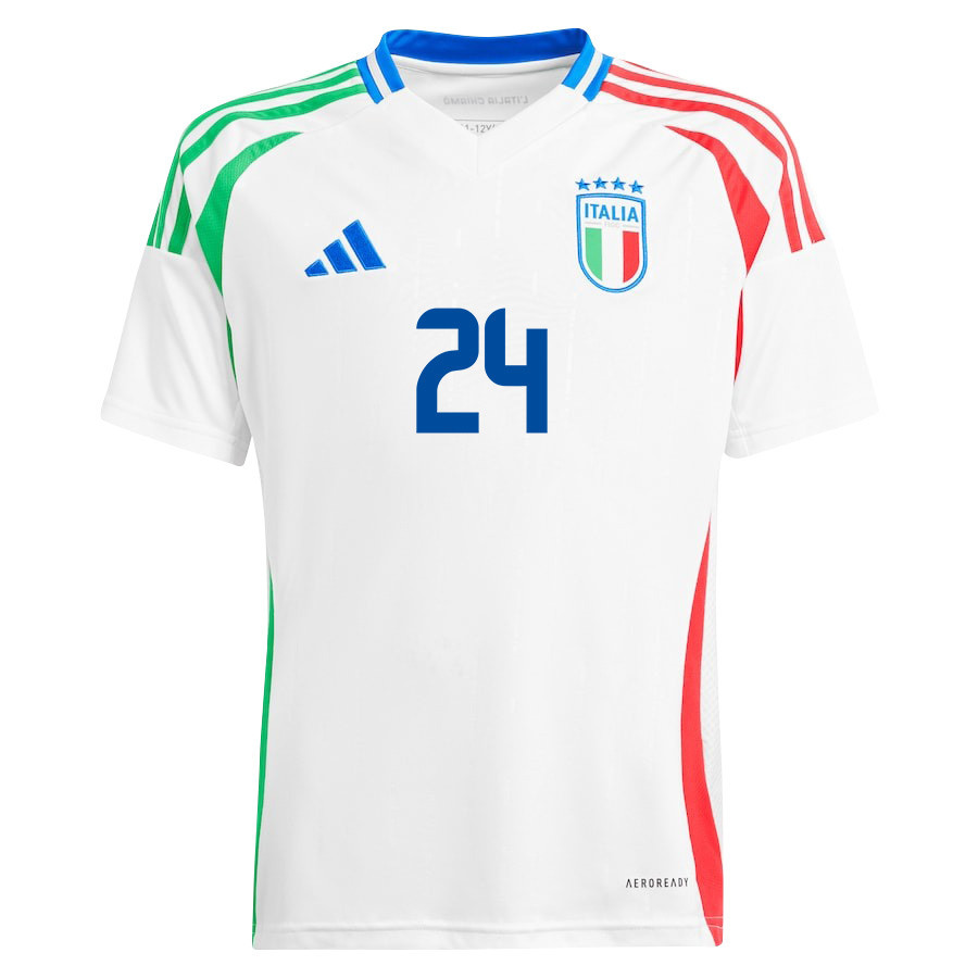 Andrea Cambiaso 24 Italy National Team 2024/25 Away YOUTH Jersey - White