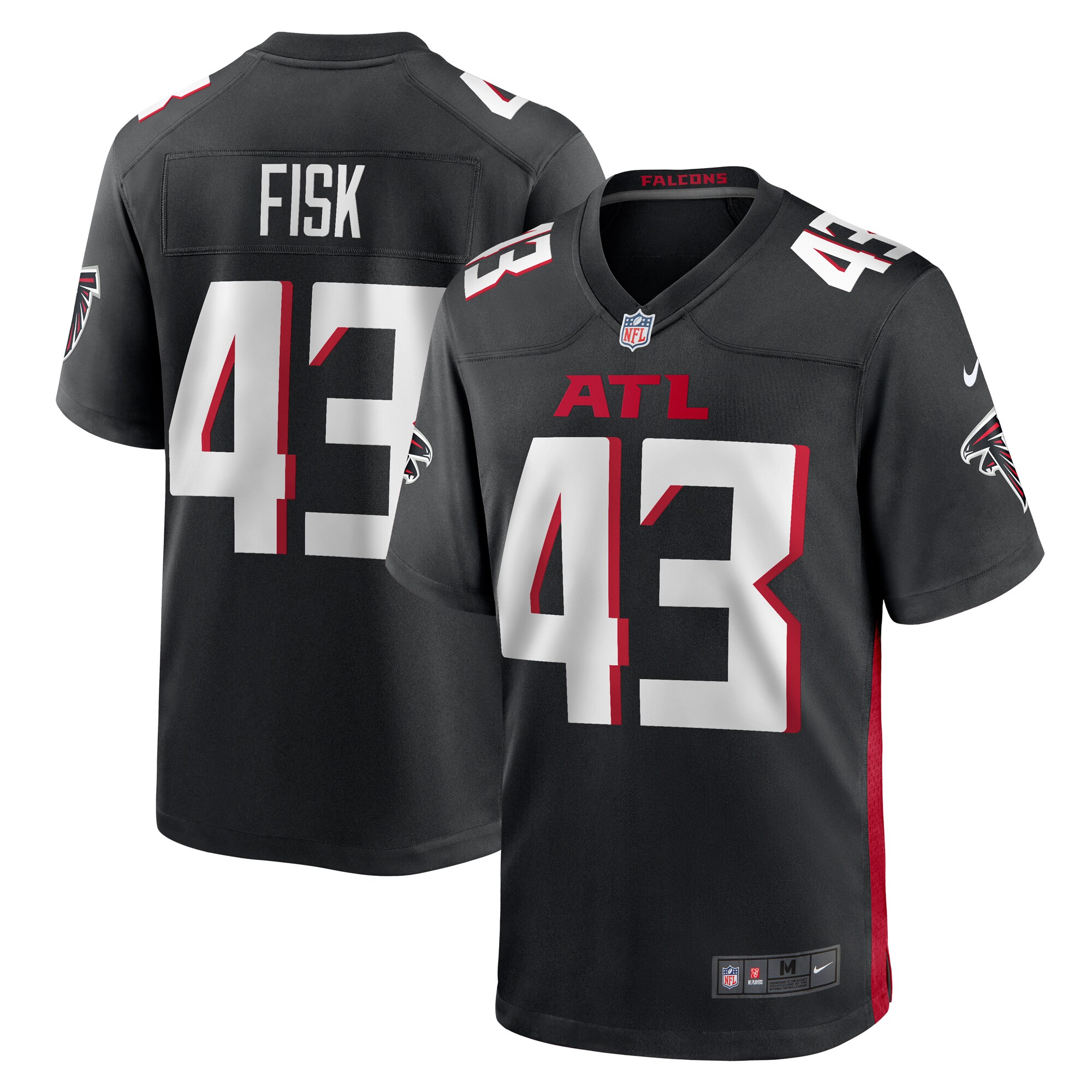 Tucker Fisk Atlanta Falcons  Player Game Jersey - Black