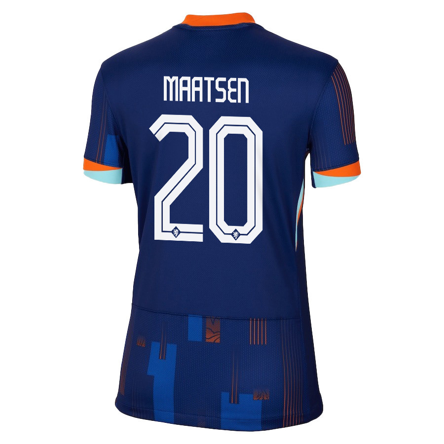 Ian Maatsen 20 Netherlands National Team 2024/25 Away WOMEN Jersey - Navy
