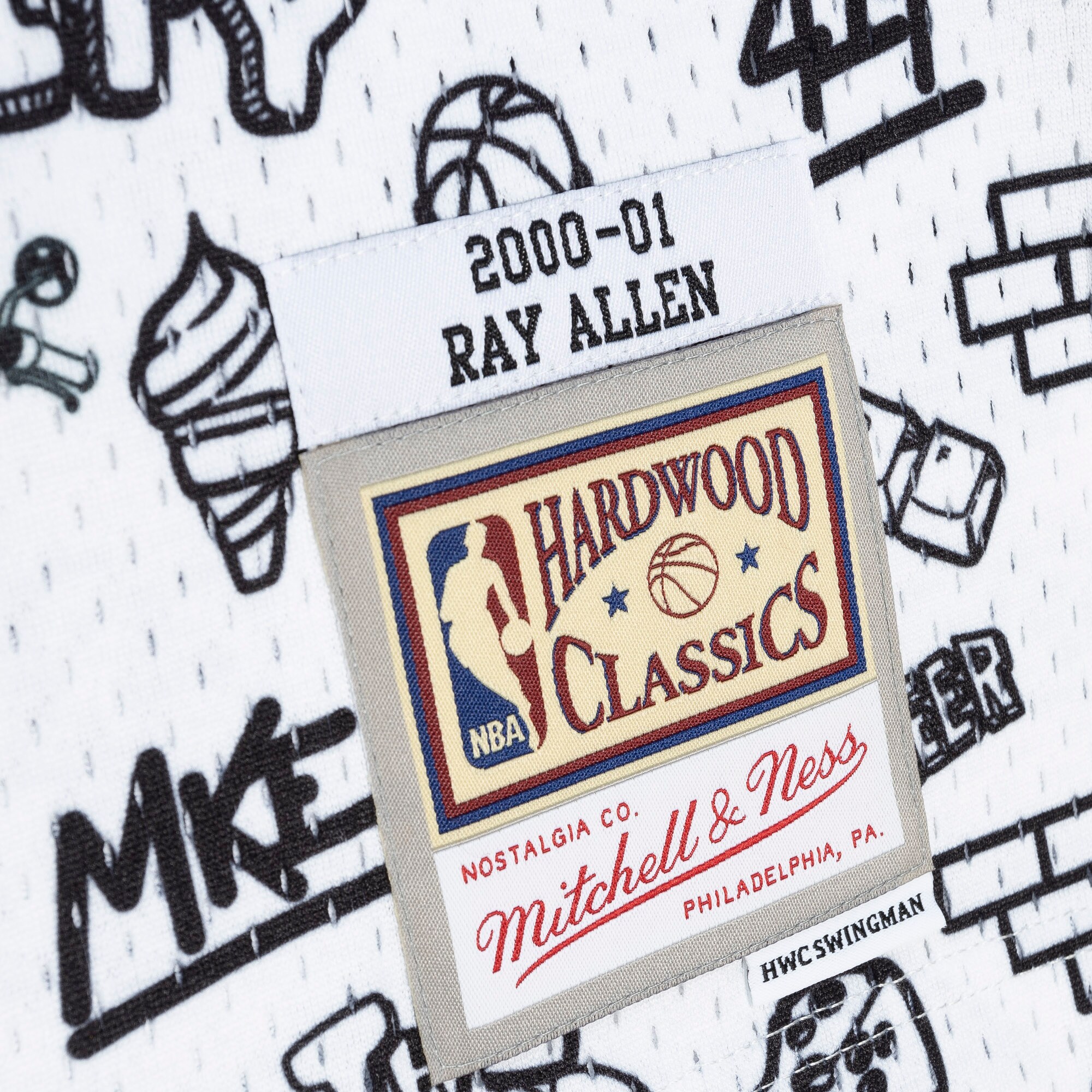 Ray Allen Milwaukee Bucks Mitchell & Ness 2000\/01 Swingman Jersey - White