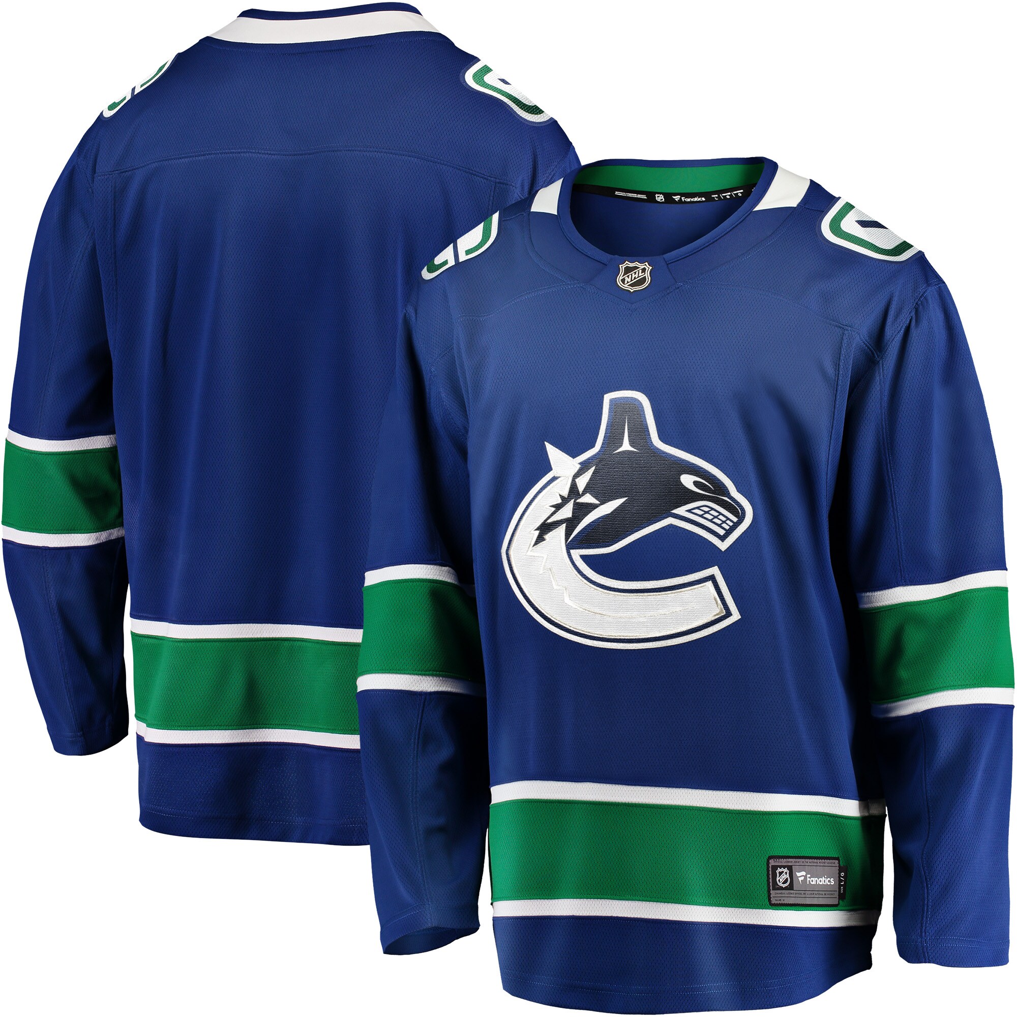 Vancouver Canucks Fanatics Home Team Breakaway Jersey - Blue