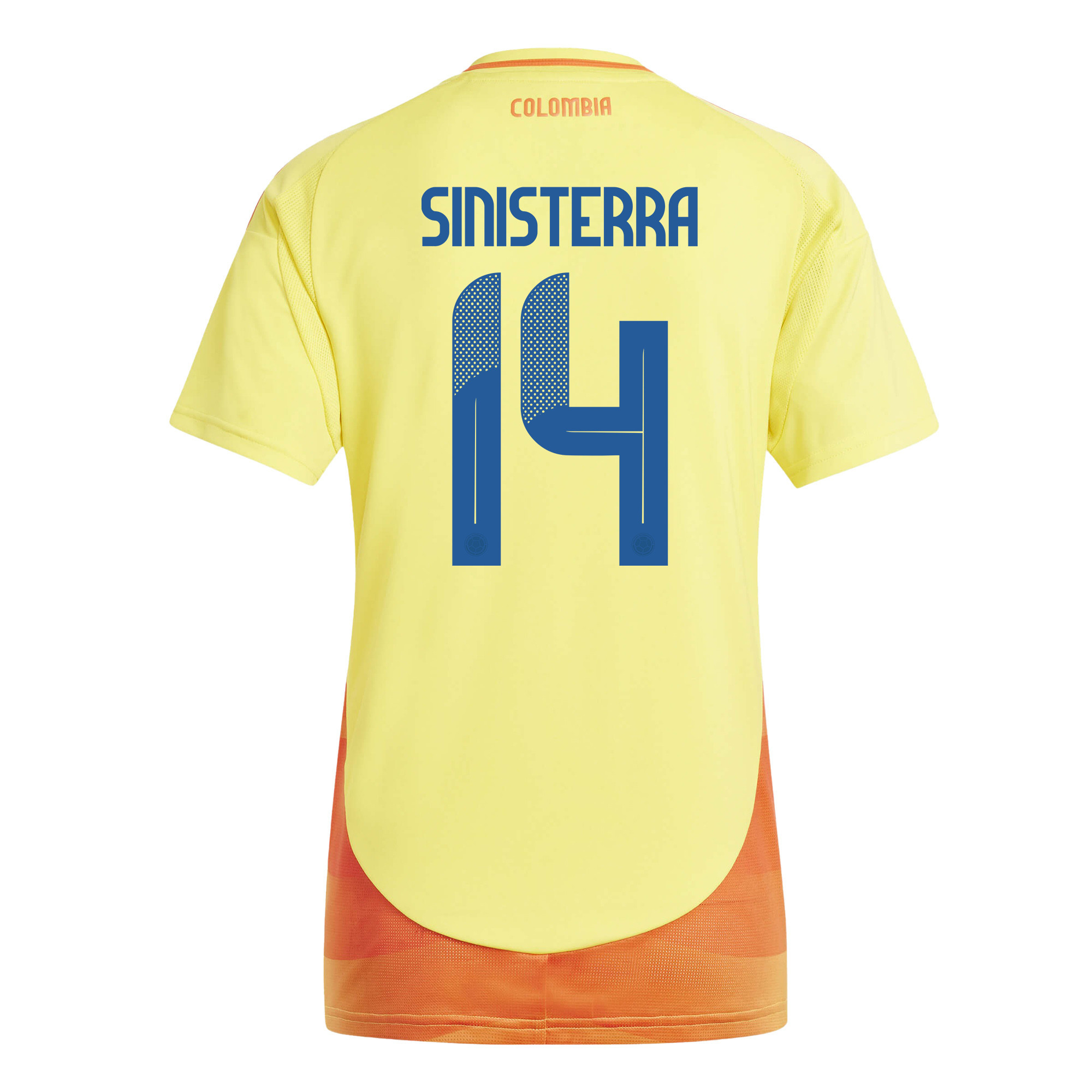 Luis Sinisterra 14 Colombia National Team 2024/25 Home Women Jersey - Yellow