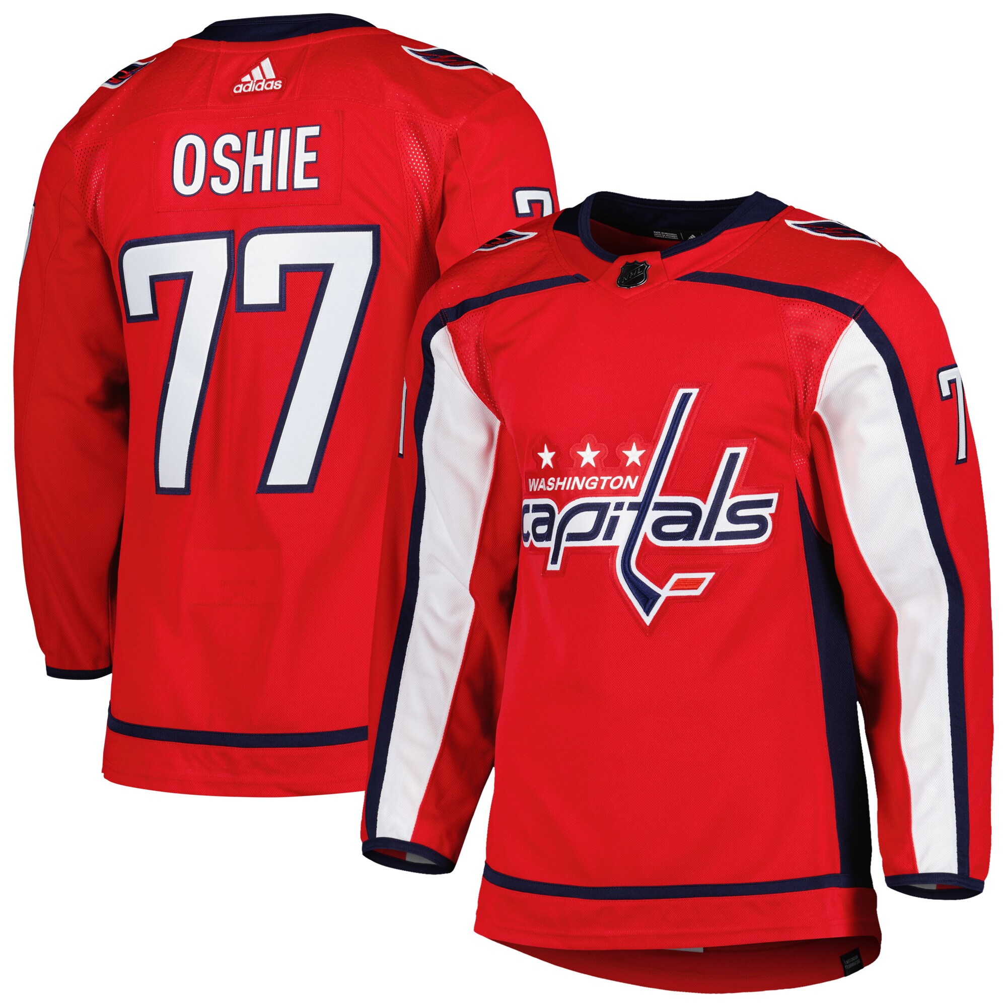 TJ Oshie Washington Capitals adidas  Primegreen Authentic Player Jersey - Red