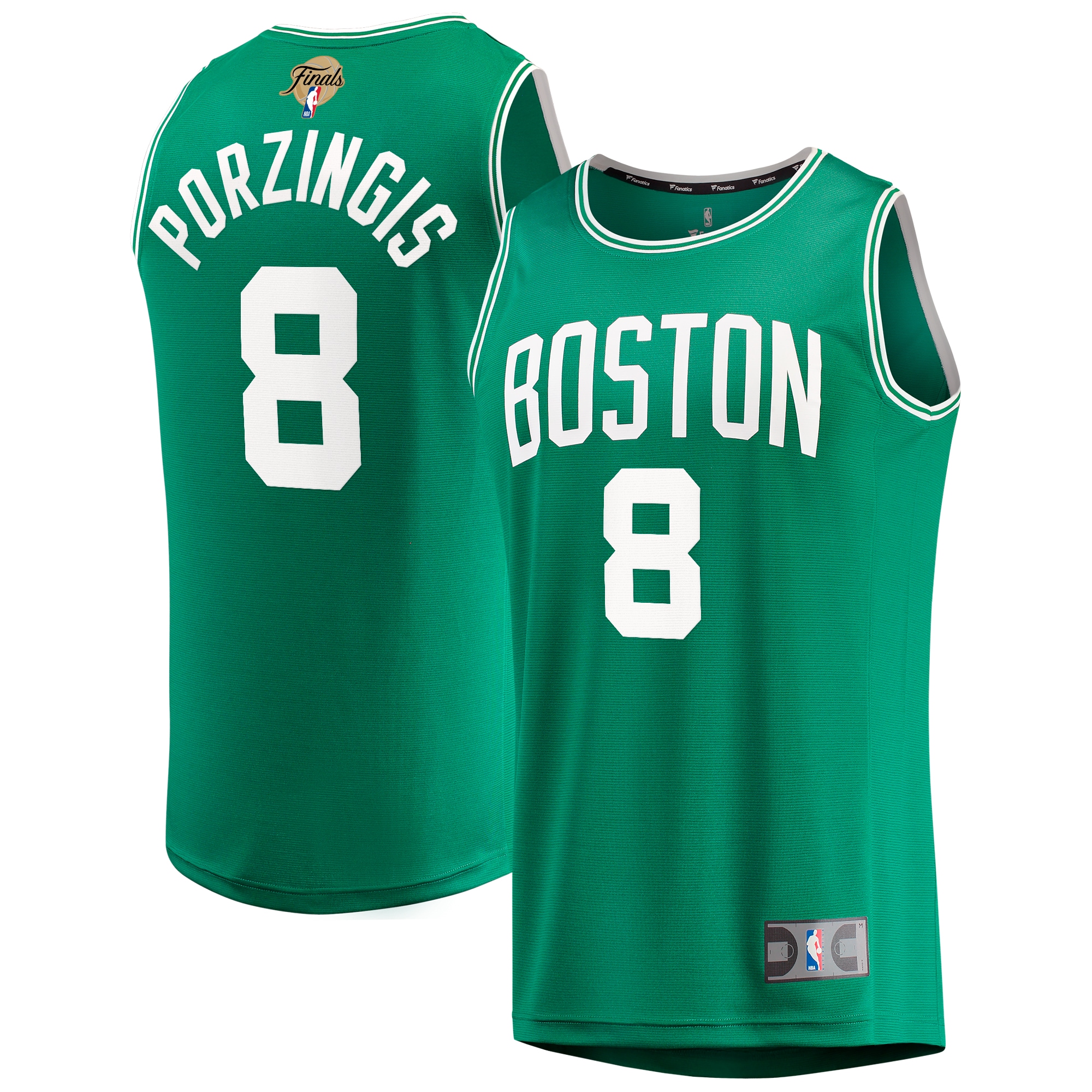 Kristaps Porzingis Boston Celtics Fanatics Youth 2024 NBA Finals Fast Break Replica Player Jersey - Icon Edition - Kelly Green