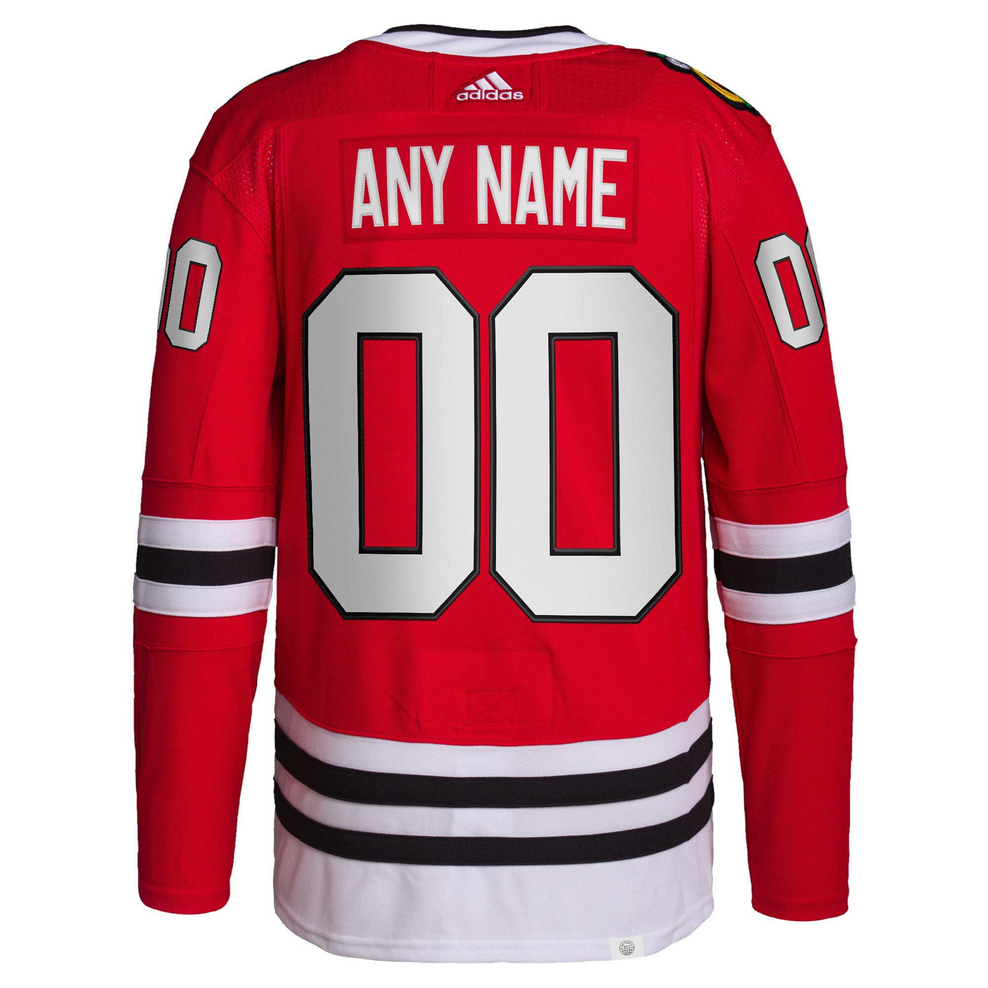 Chicago Blackhawks adidas  Home  Primegreen Authentic Custom Jersey - Red