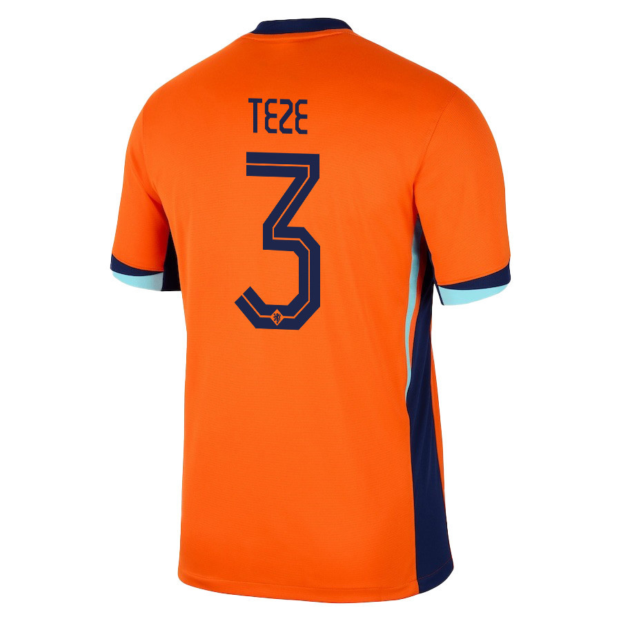 Jordan Teze 3 Netherlands National Team 2024/25 Home Men Jersey - Orange