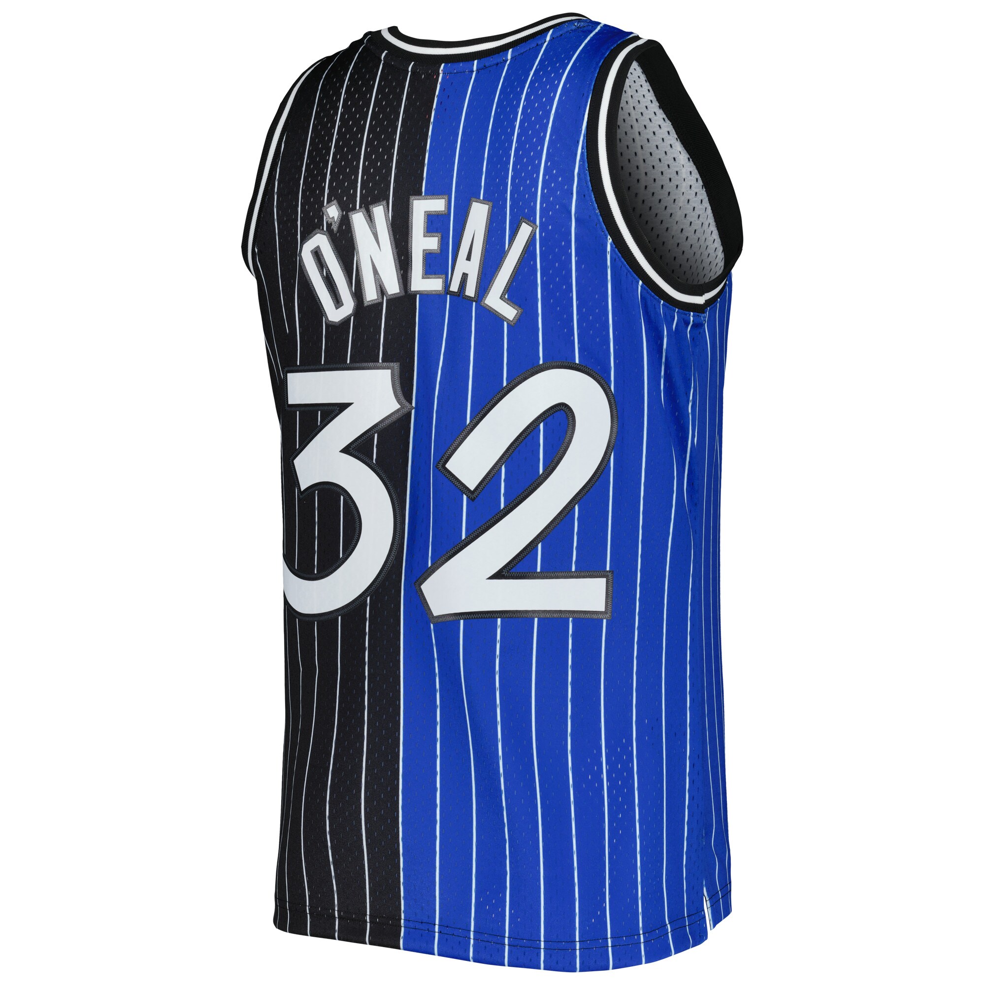 Shaquille O'Neal Orlando Magic Mitchell & Ness Hardwood Classics 1994\/95 Split Swingman Jersey - Blue\/Black