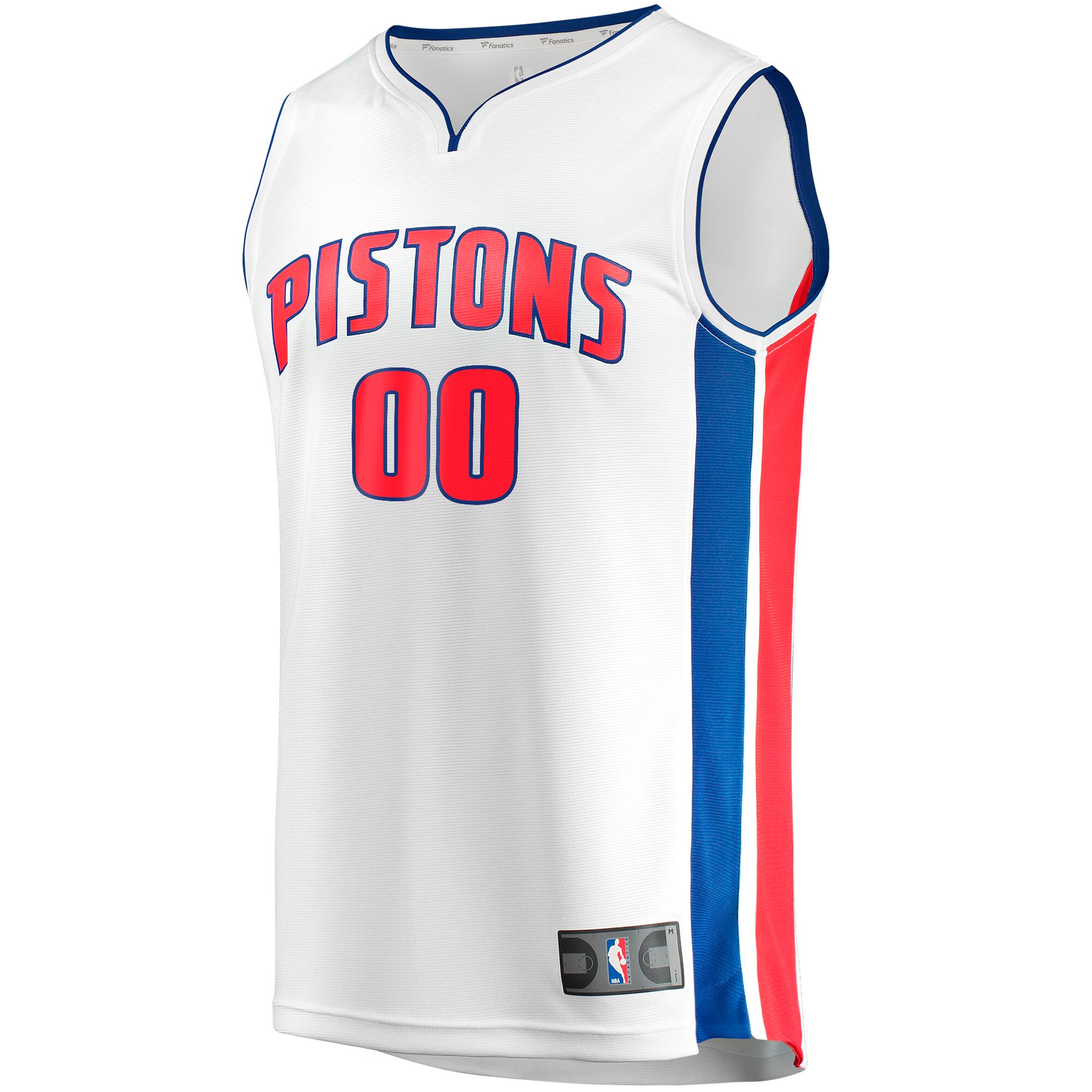Detroit Pistons Fanatics Youth Fast Break Replica Custom Jersey - Association Edition - White