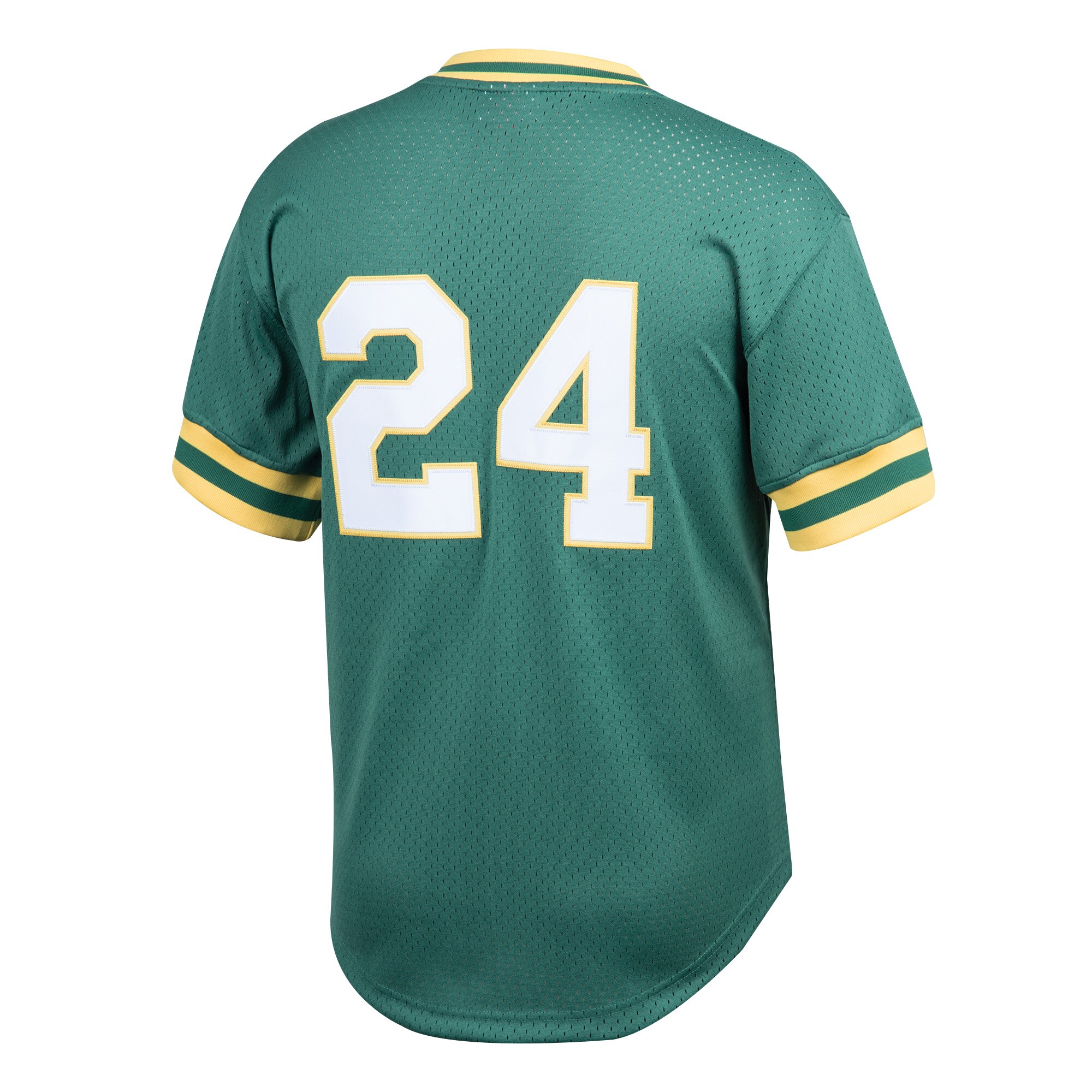 Rickey Henderson Oakland Athletics Mitchell & Ness Cooperstown Collection Big & Tall Mesh Batting Practice Jersey - Green