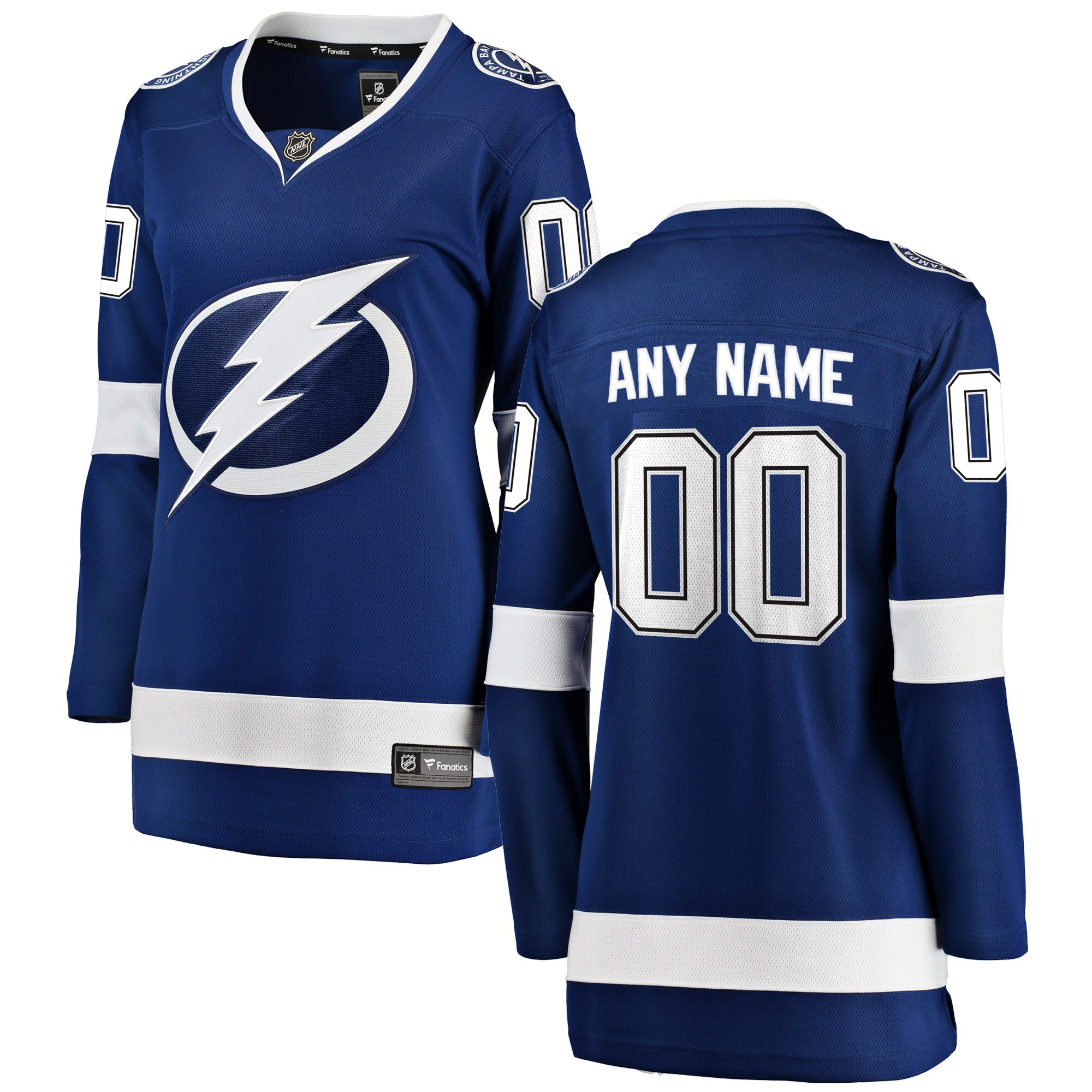 Tampa Bay Lightning Fanatics Women's Home Breakaway Custom Jersey - Blue