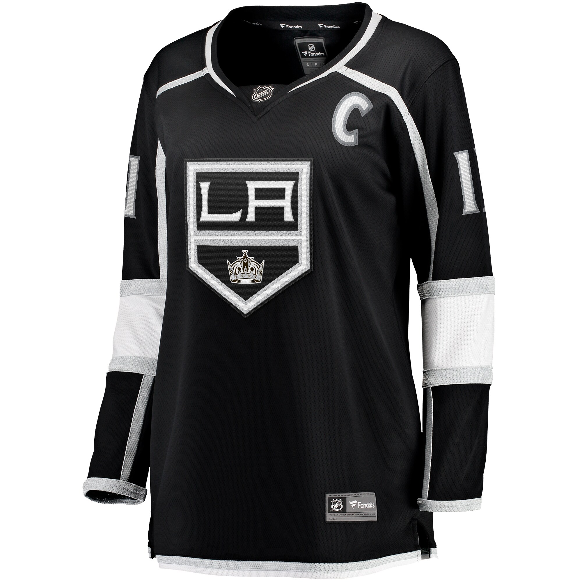 Anze Kopitar Los Angeles Kings Fanatics Women's Home Captain Patch Breakaway Player Jersey - Black