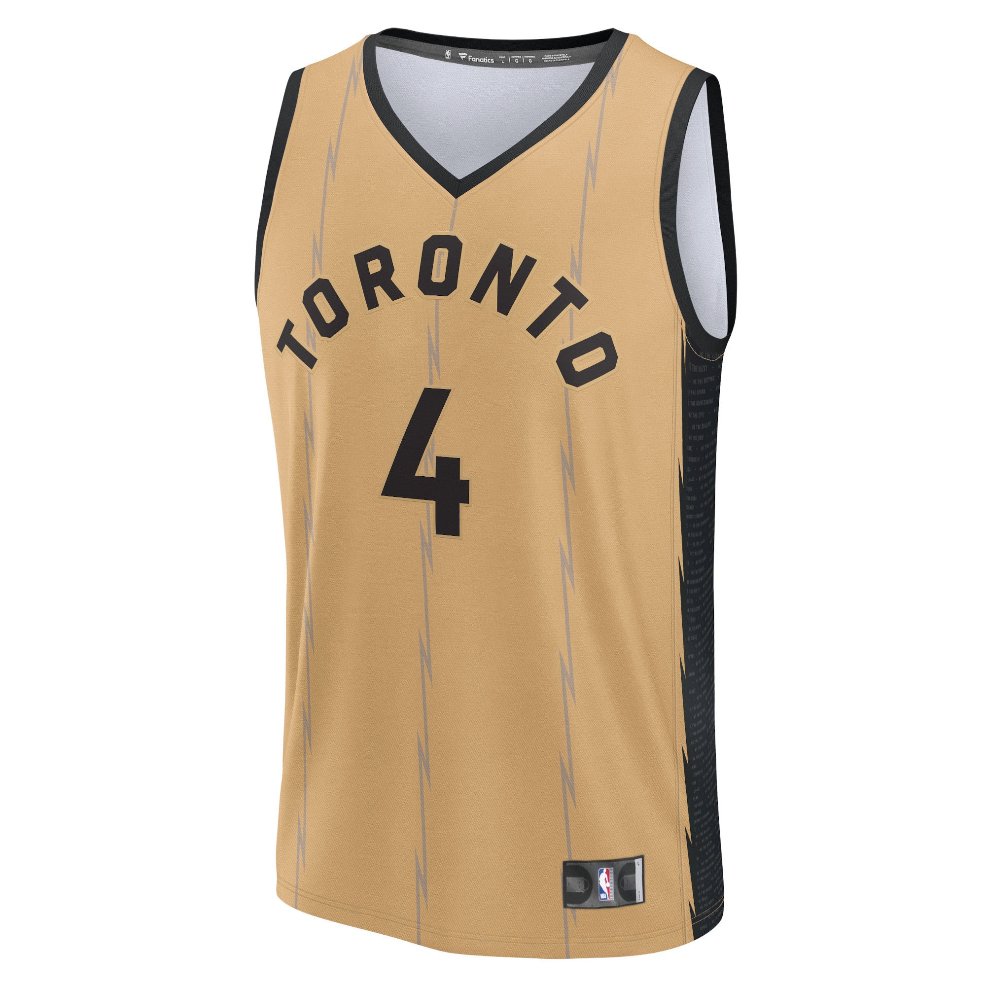 Scottie Barnes Toronto Raptors Fanatics Fast Break Jersey - Gold - City Edition