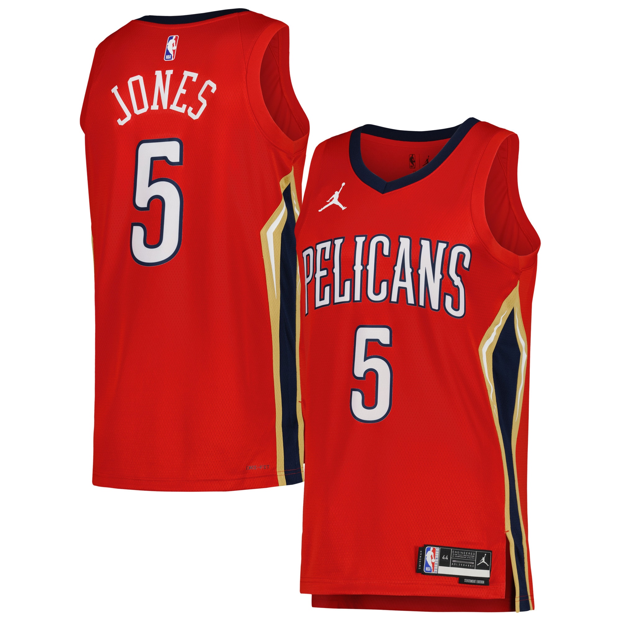 Herbert Jones New Orleans Pelicans Jordan Brand Unisex Swingman Jersey - Statement Edition - Red