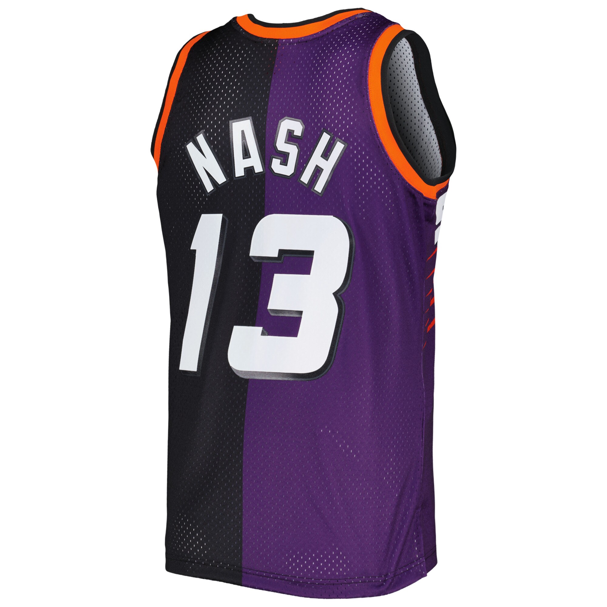 Steve Nash Phoenix Suns Mitchell & Ness Hardwood Classics 1996\/97 Split Swingman Jersey - Purple\/Black