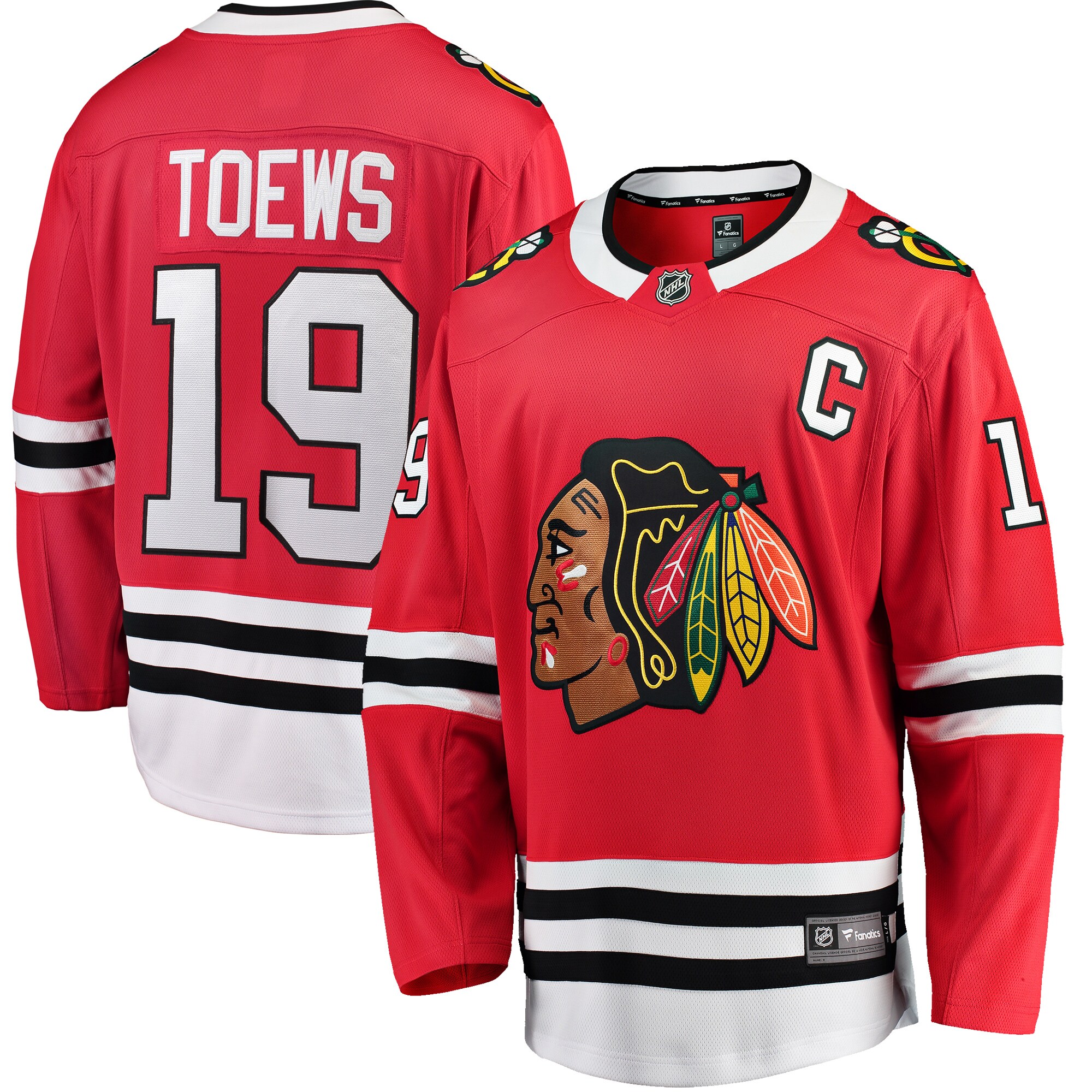 Jonathan Toews Chicago Blackhawks Fanatics Youth Home Breakaway Player Jersey - Red