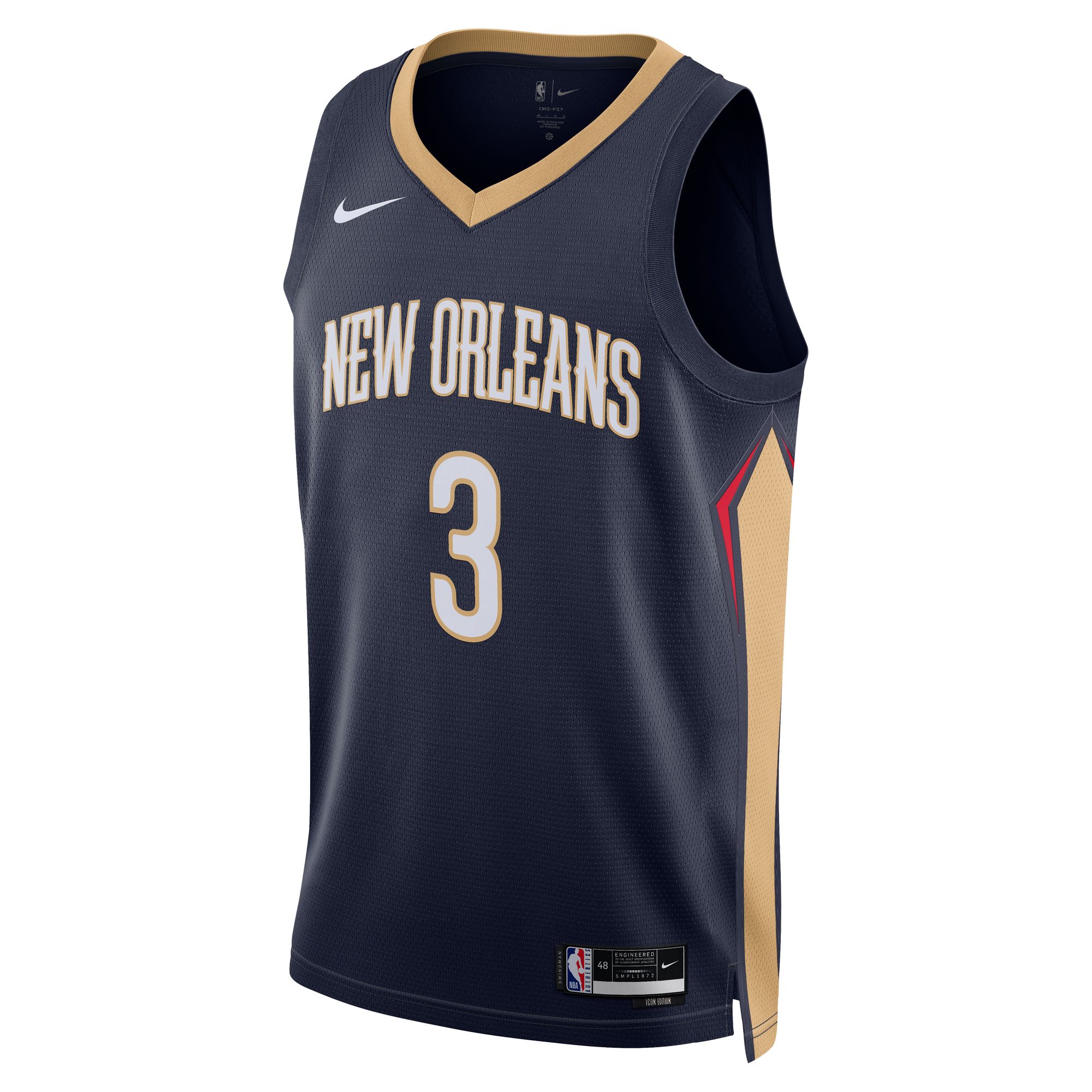 C.J. McCollum New Orleans Pelicans  Unisex Swingman Jersey - Icon Edition - Navy
