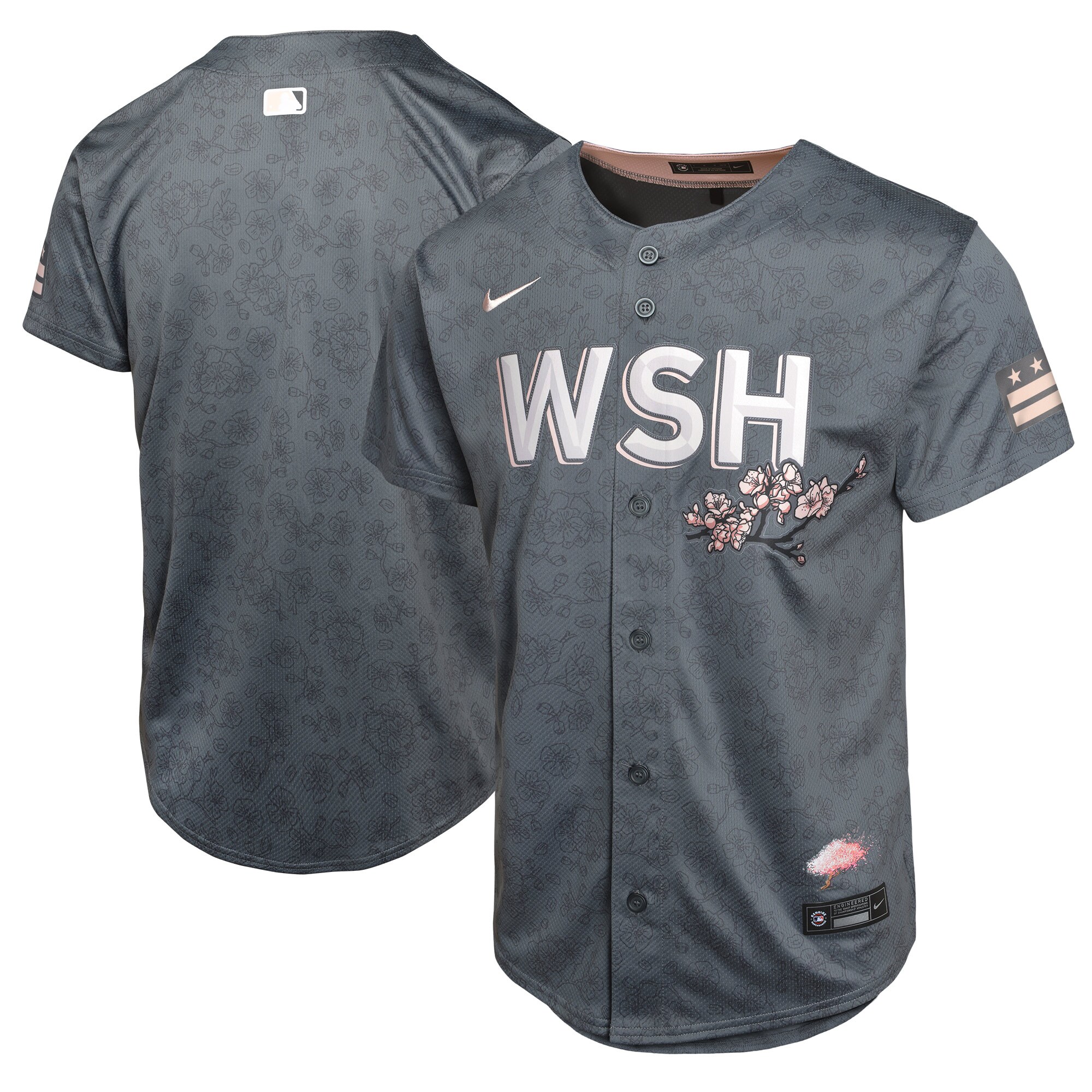 Washington Nationals  Youth City Connect Limited Jersey - Charcoal