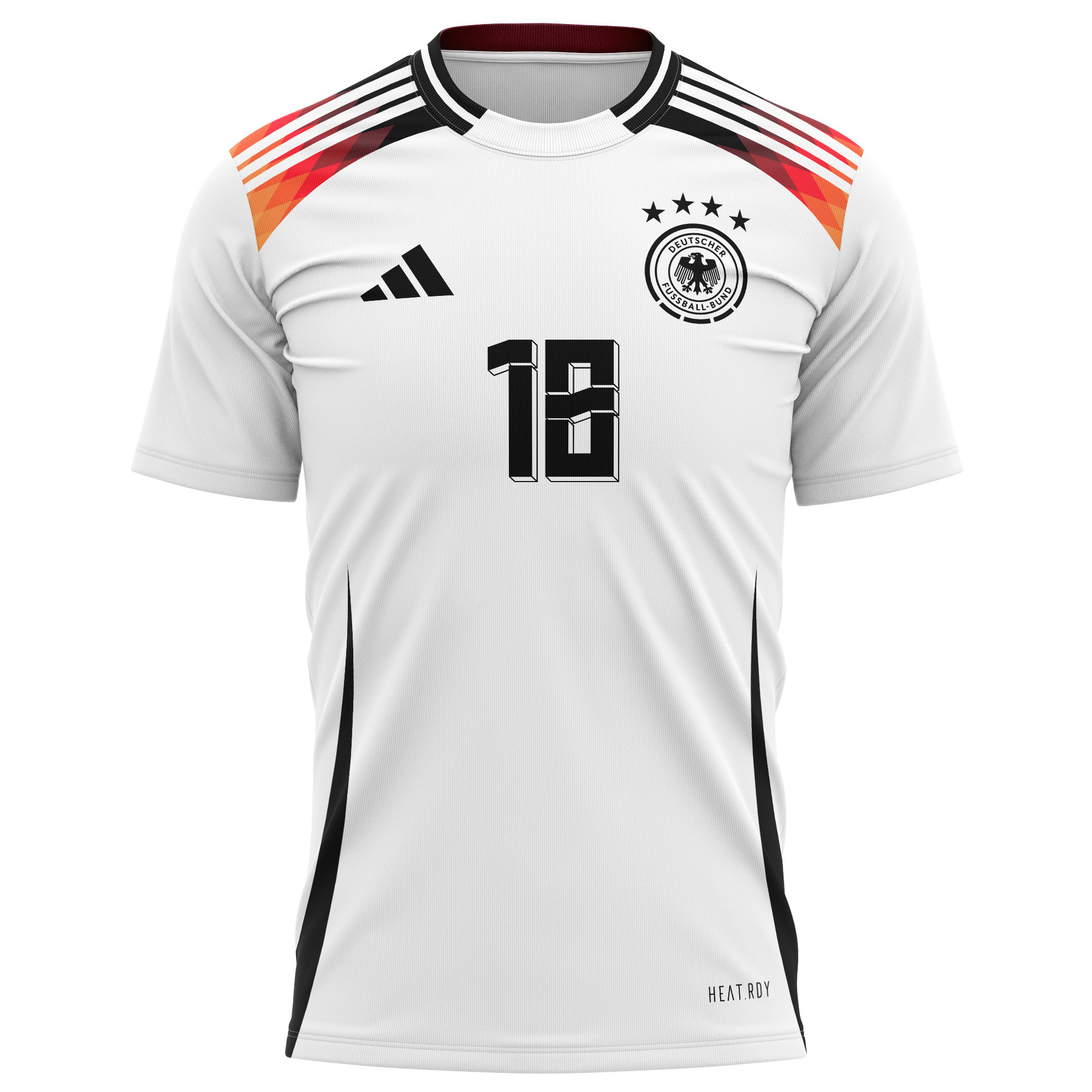 Maximilian Mittelstädt 18 Signed Young Talent Germany National Team 2024 Home Kits AOP T-shirt - White