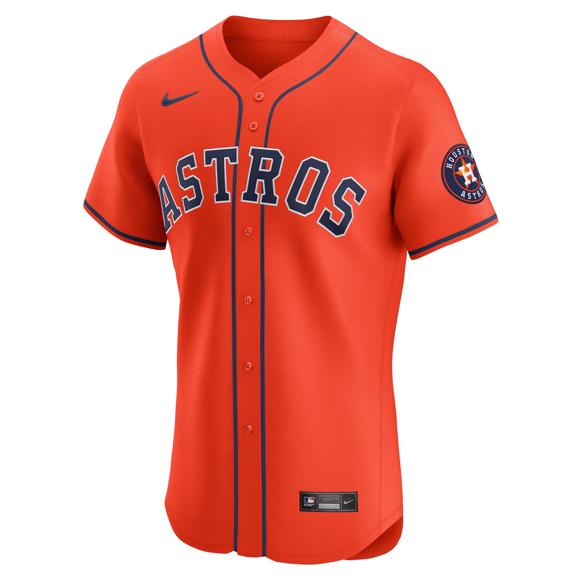 Houston Astros  Alternate Vapor Premier Elite Patch Jersey - Orange