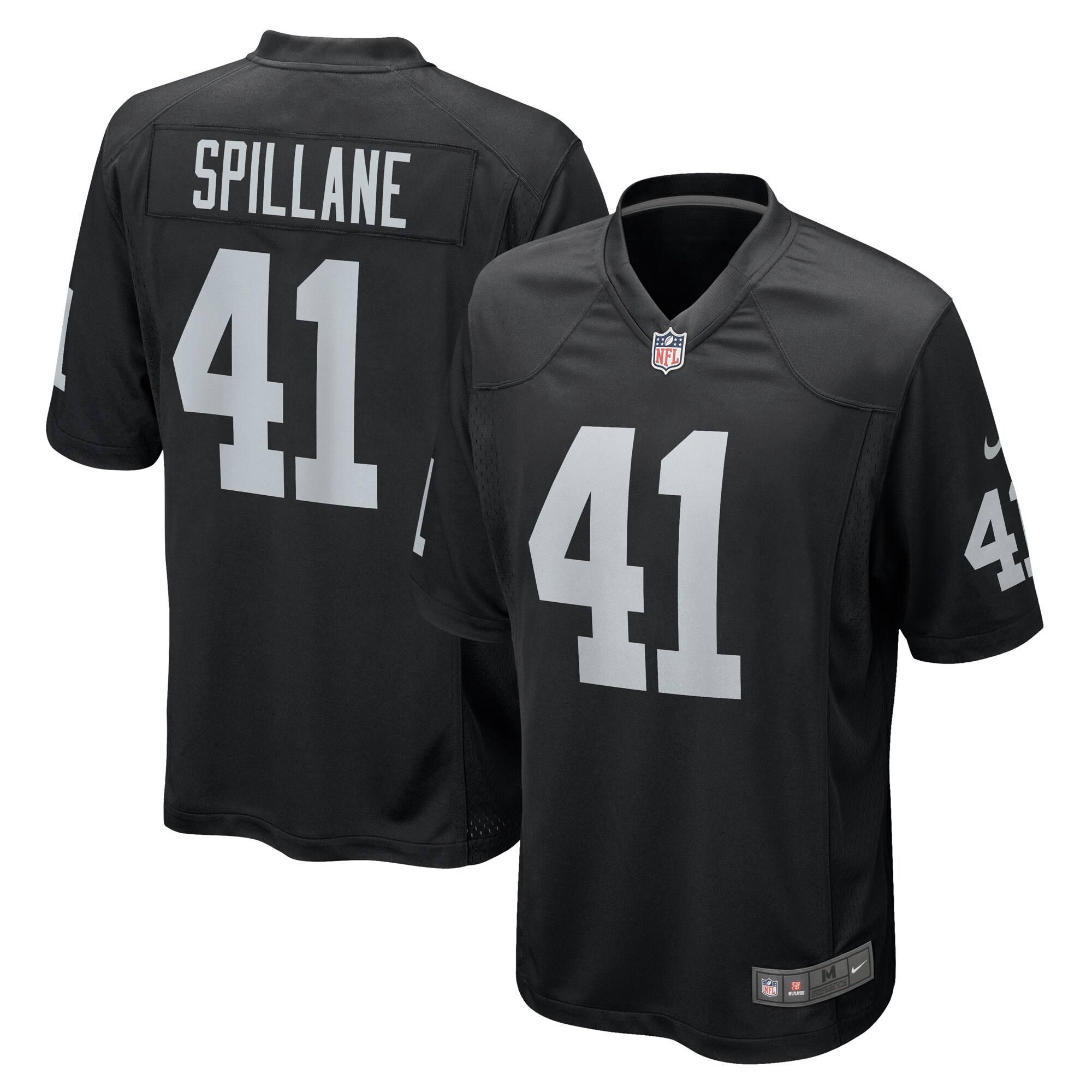 Robert Spillane Las Vegas Raiders  Game Player Jersey - Black