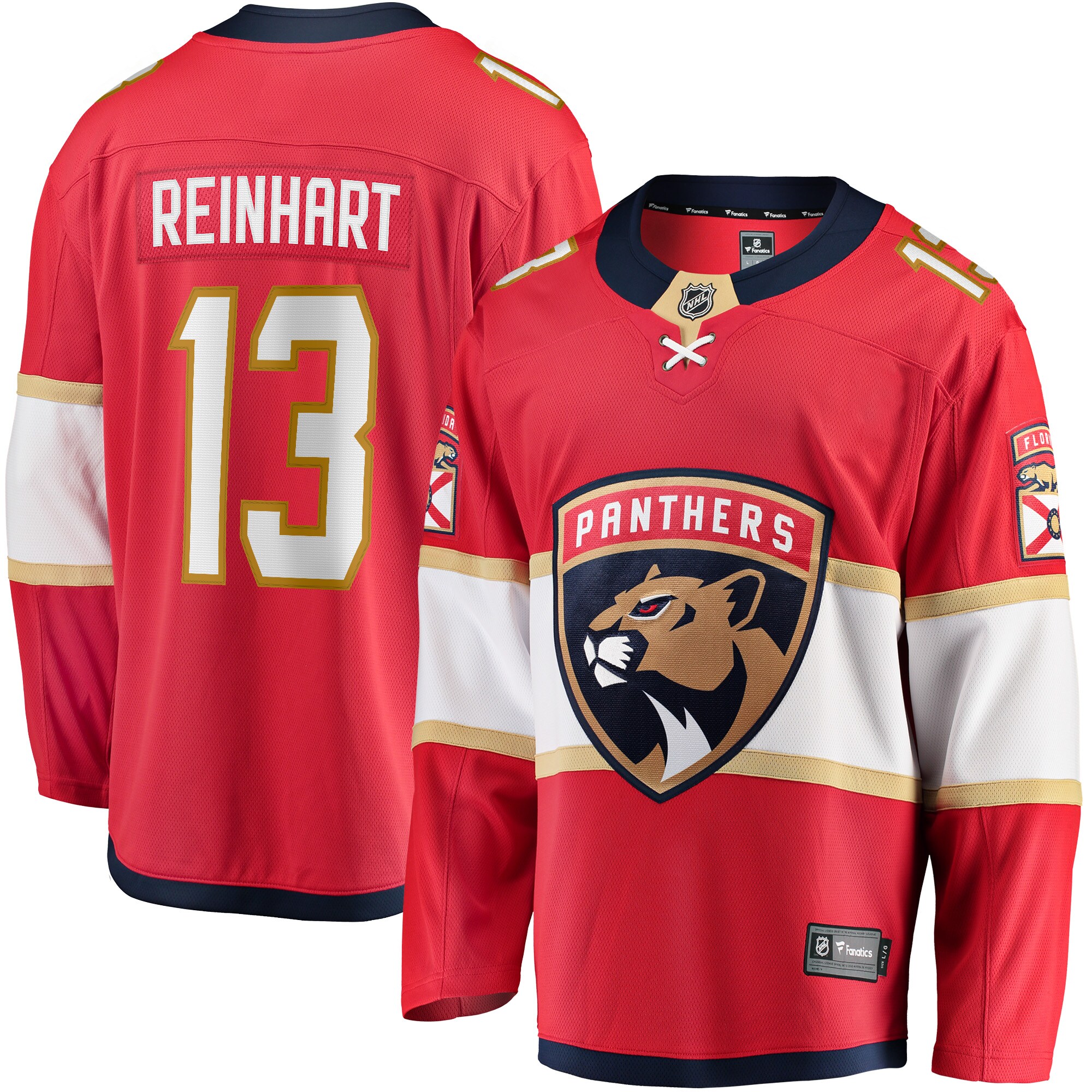 Sam Reinhart Florida Panthers Fanatics Breakaway Player Jersey - Red
