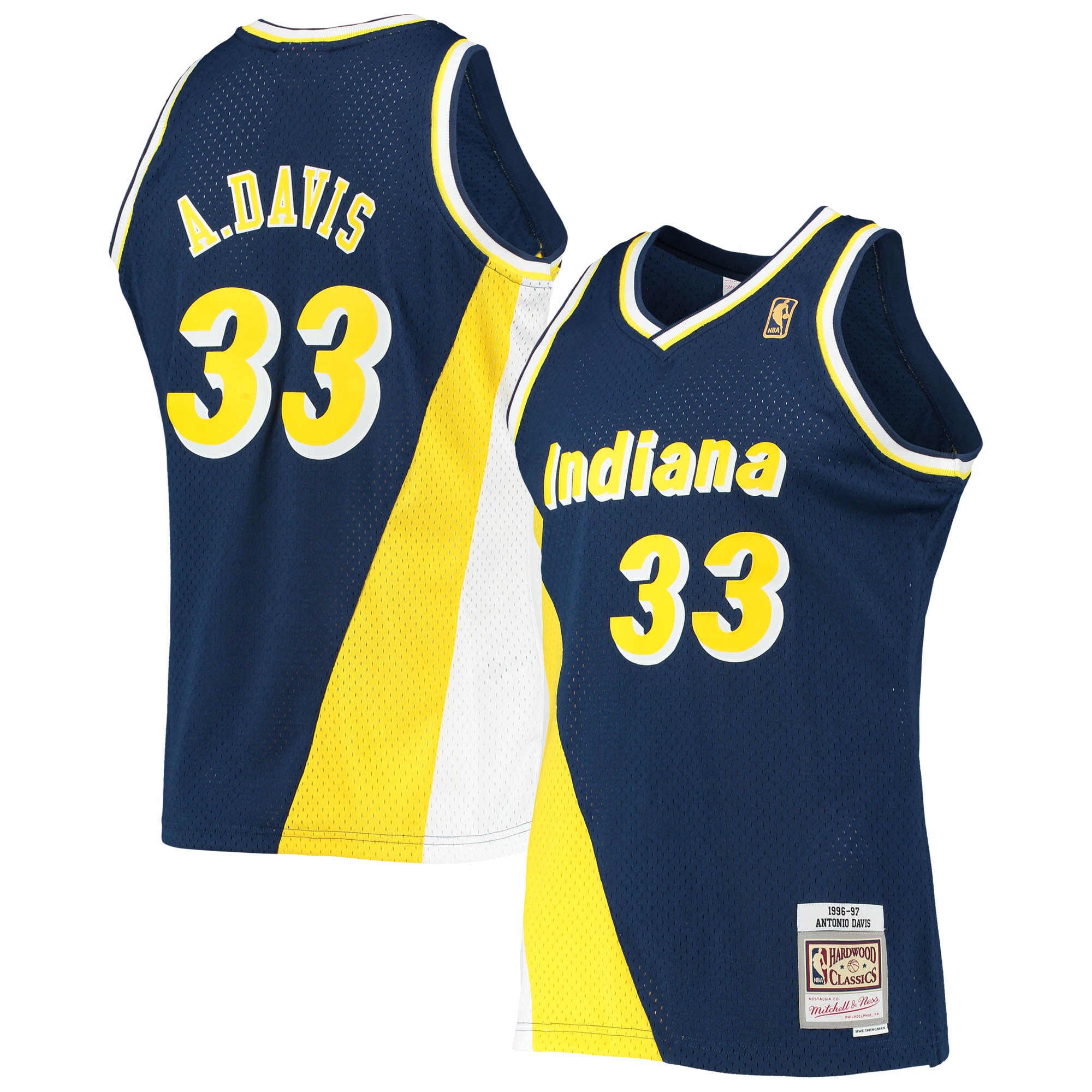 Antonio Davis Indiana Pacers Mitchell & Ness 1996\/97 Hardwood Classics Swingman Jersey - Navy