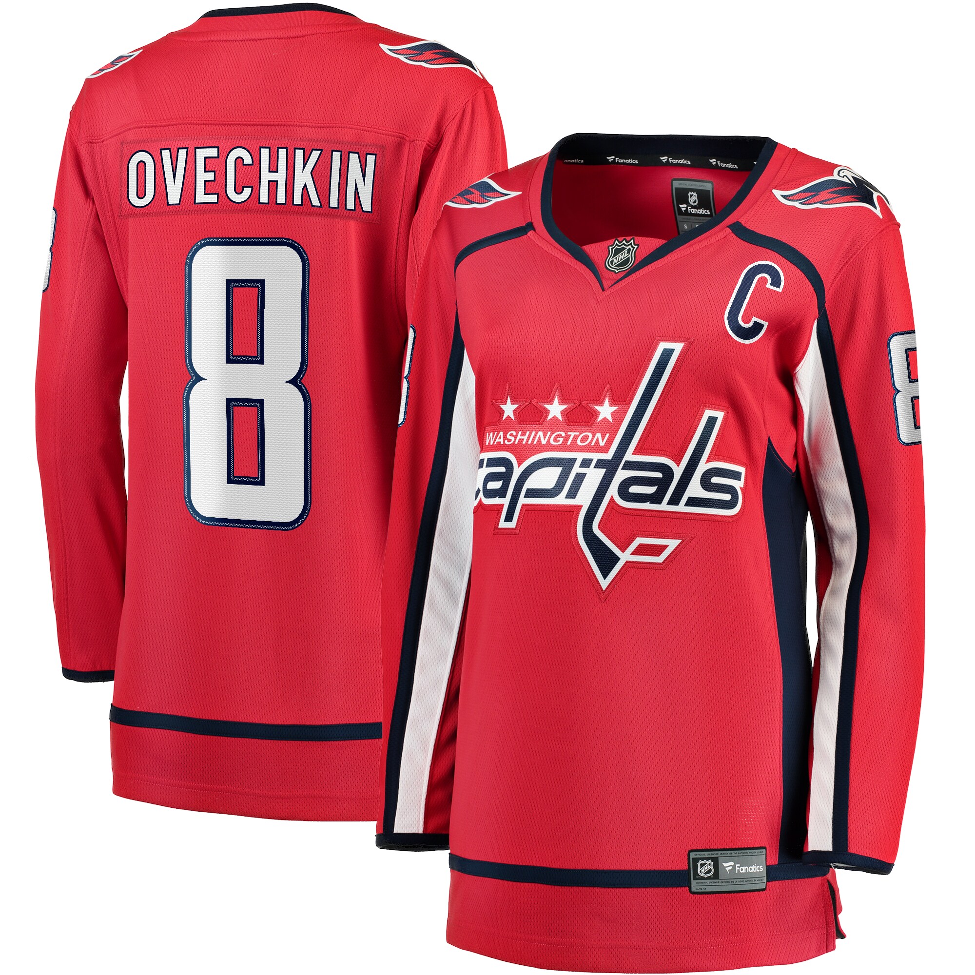 Alexander Ovechkin Washington Capitals Fanatics Women's Captain Patch Home Breakaway Player Jersey - Red