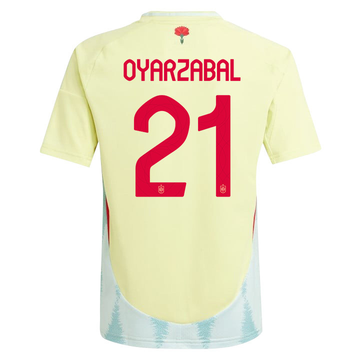 Mikel Oyarzabal 21 Spain National Team 2024 Away YOUTH Jersey - Yellow