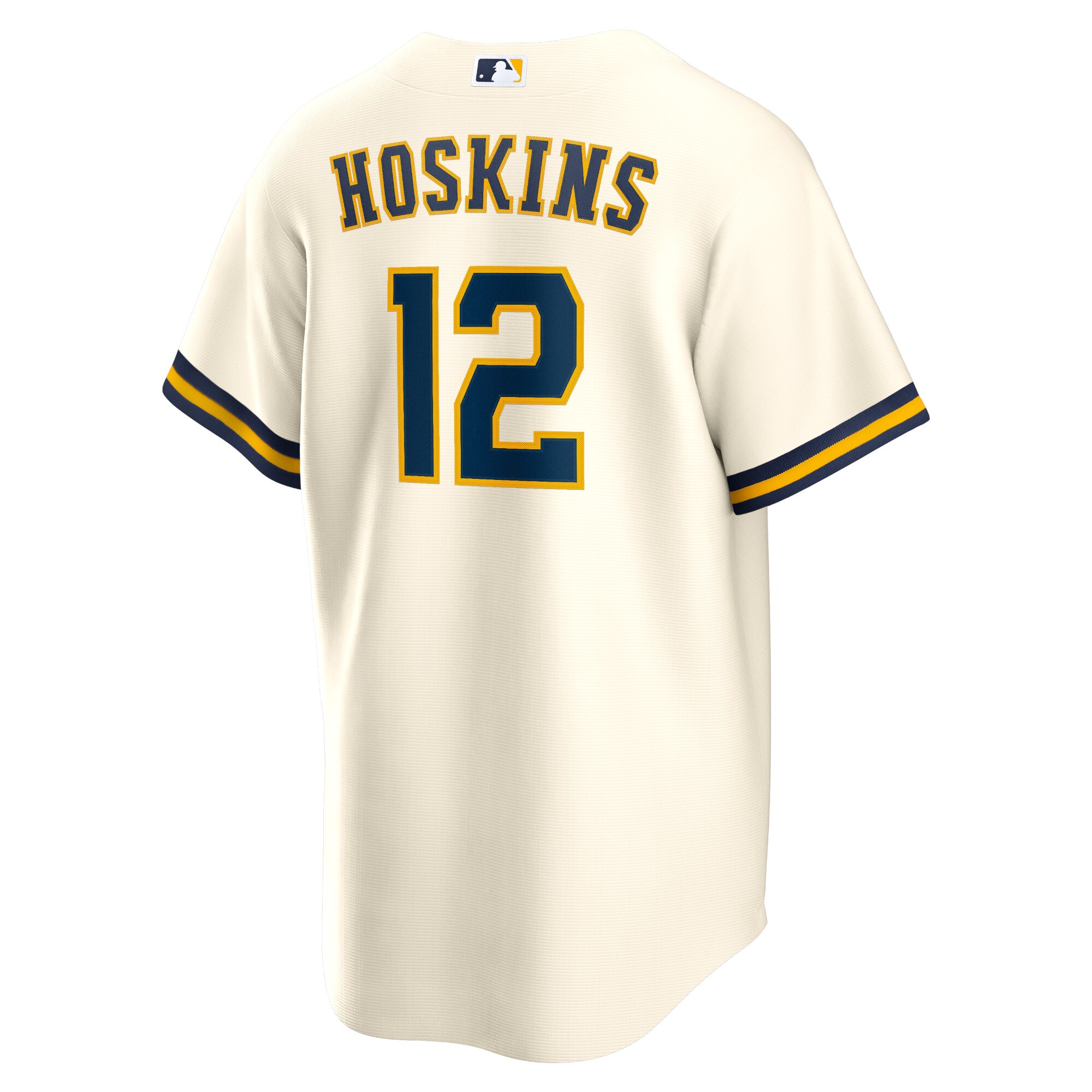 Rhys Hoskins Milwaukee Brewers  Home Replica Player Jersey - Cream