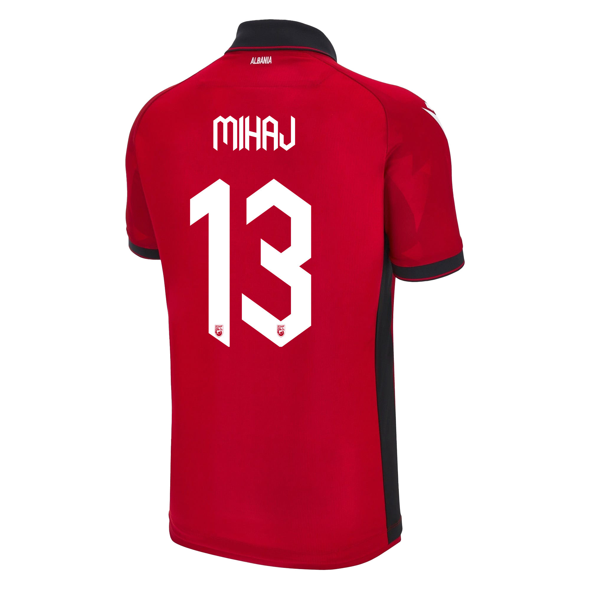 Enea Mihaj 13 Albania National Team 2024/25 Home Men Jersey - Red