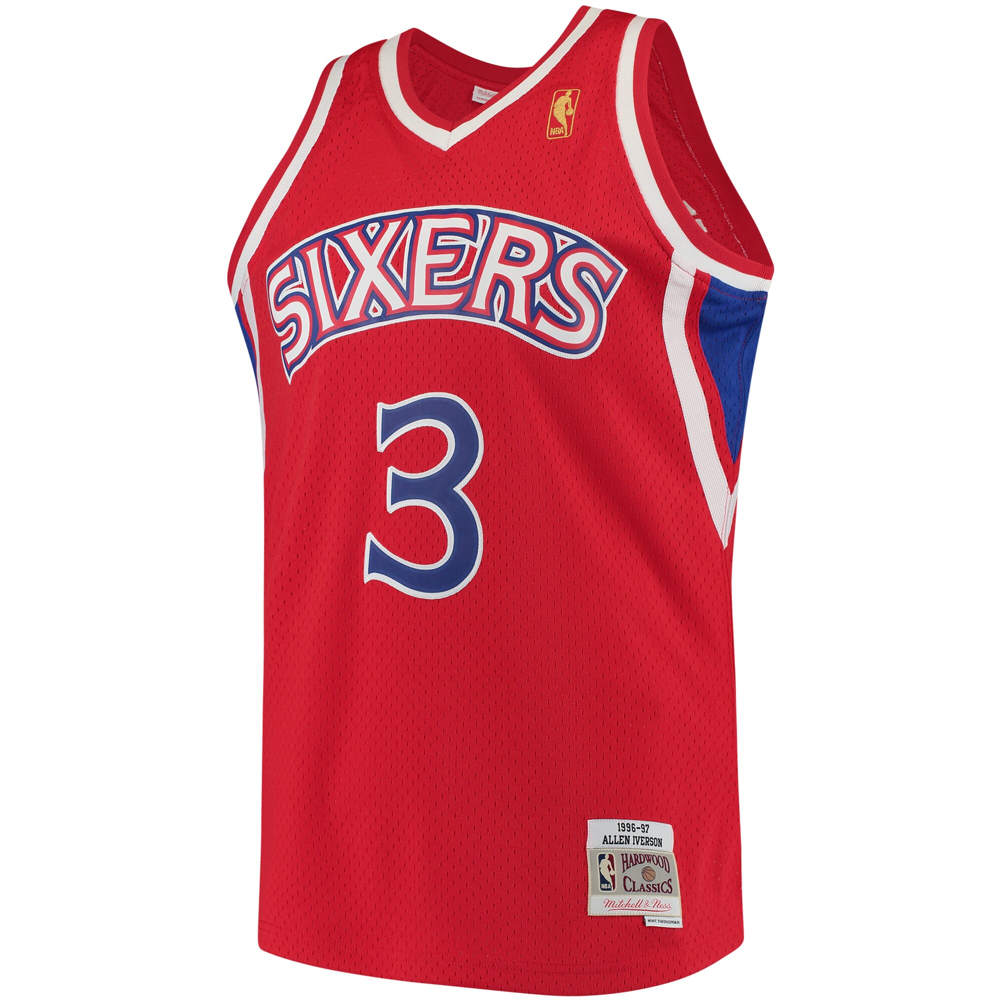 Allen Iverson Philadelphia 76ers Mitchell & Ness 1996\/97 Hardwood Classics Swingman Jersey - Red