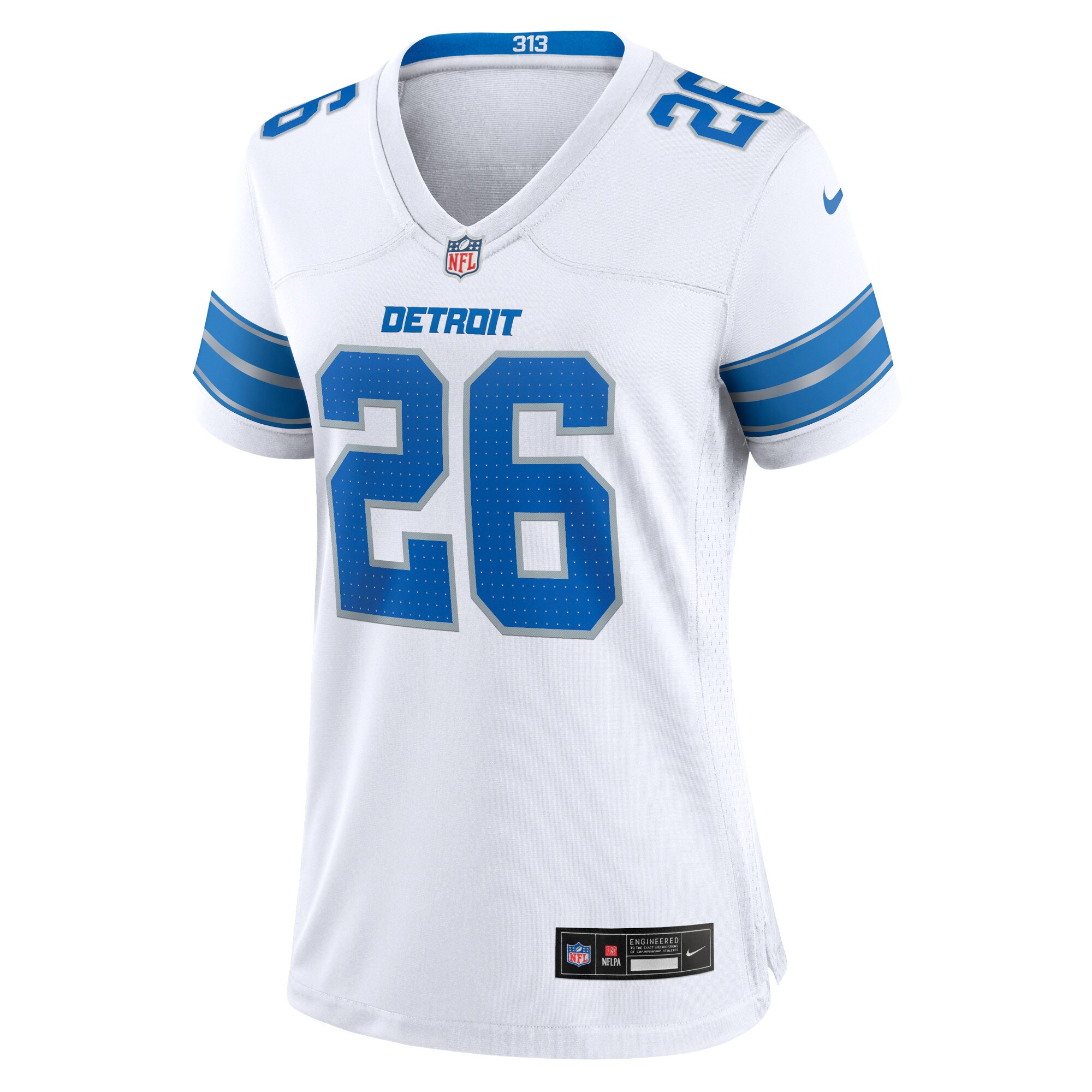 Jahmyr Gibbs Detroit Lions  Women's Game Jersey - White