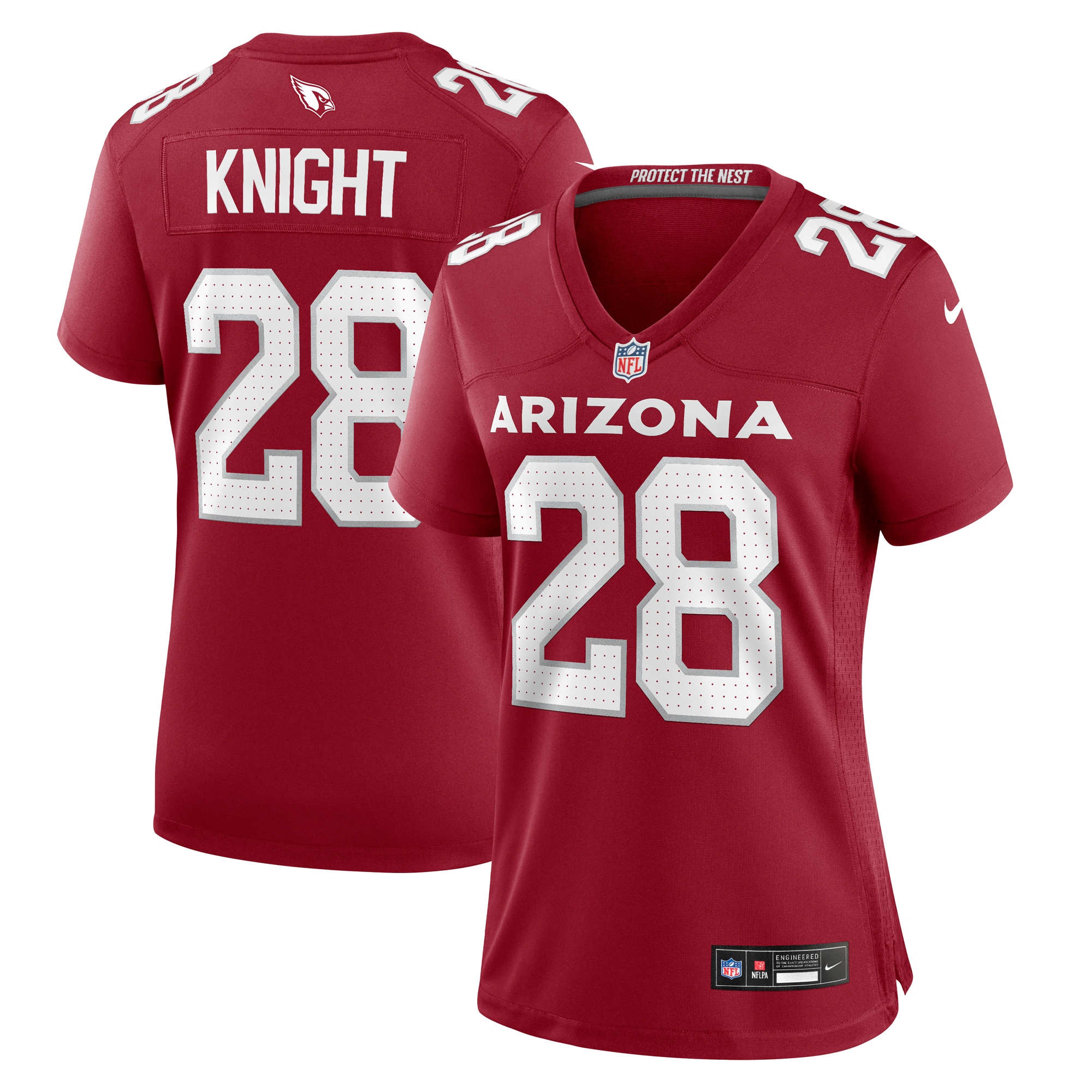 Qwuantrezz Knight Arizona Cardinals  Women's  Game Jersey -  Cardinal