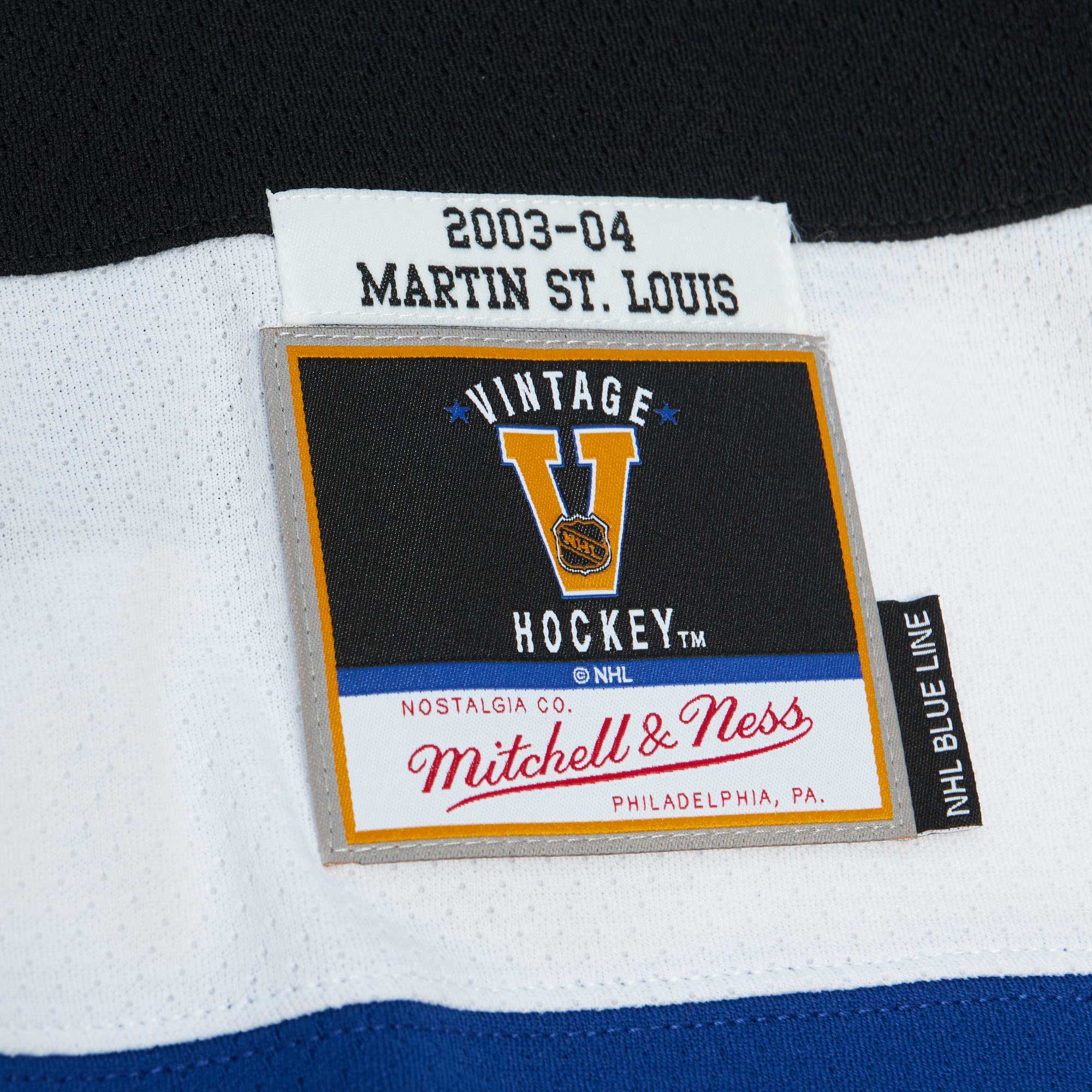 Martin St. Louis Tampa Bay Lightning Mitchell & Ness 2004 Stanley Cup Champions Blue Line Player Jersey - Black