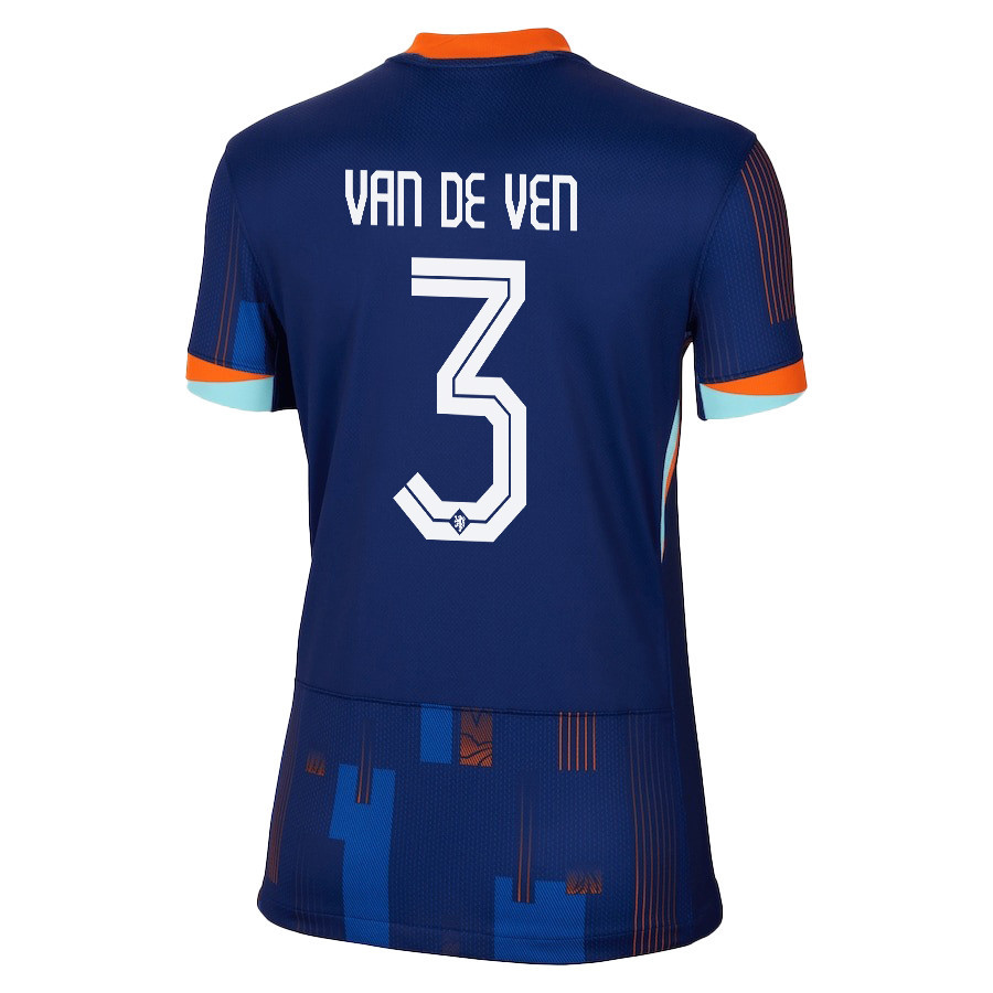 Micky van de Ven 3 Netherlands National Team 2024/25 Away WOMEN Jersey - Navy