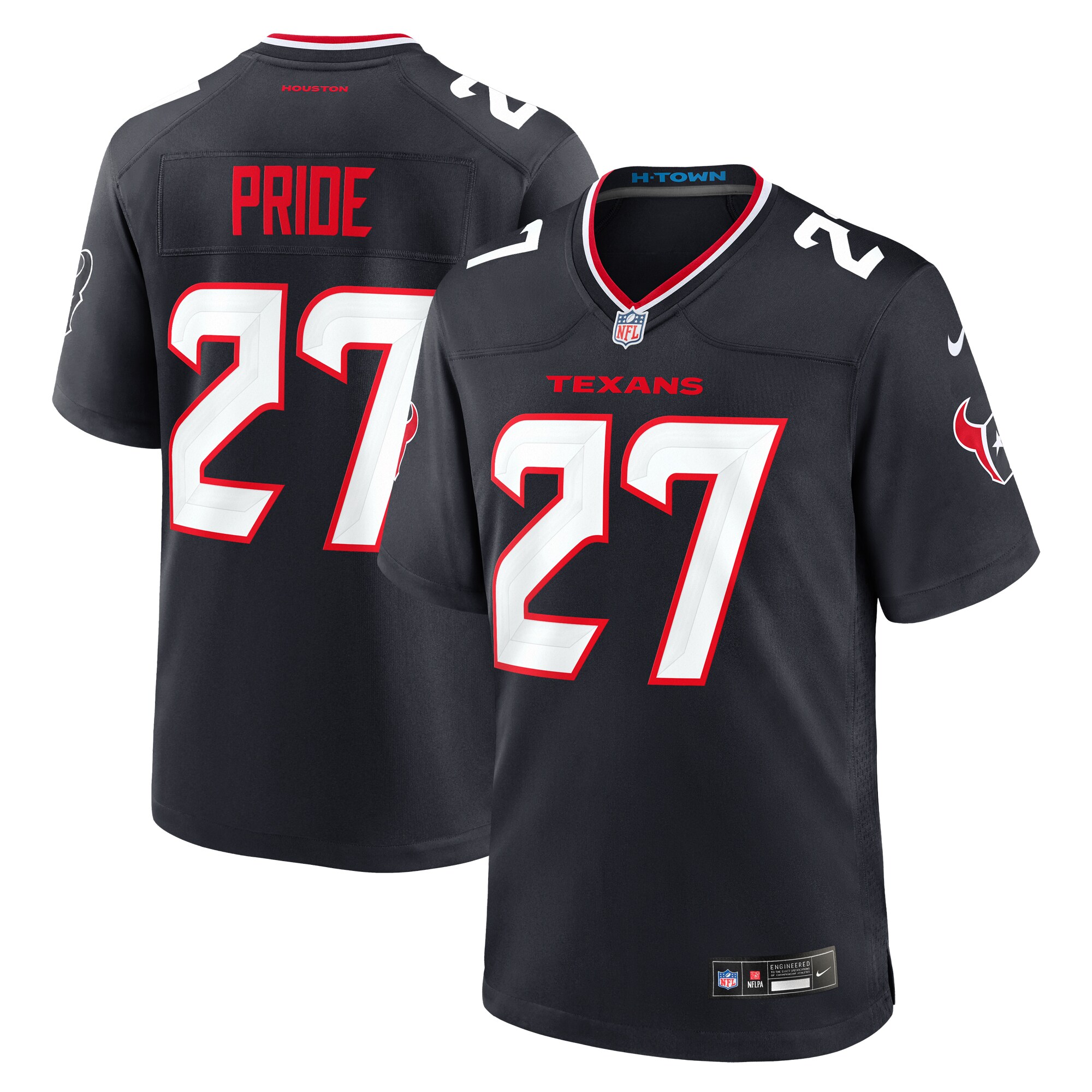 Troy Pride Houston Texans  Team Game Jersey -  Navy