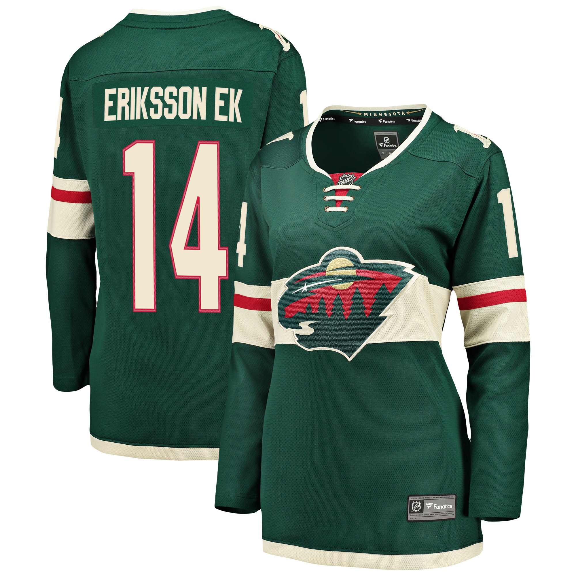 Joel Eriksson Ek Minnesota Wild Fanatics Women's Breakaway Player Jersey - Green