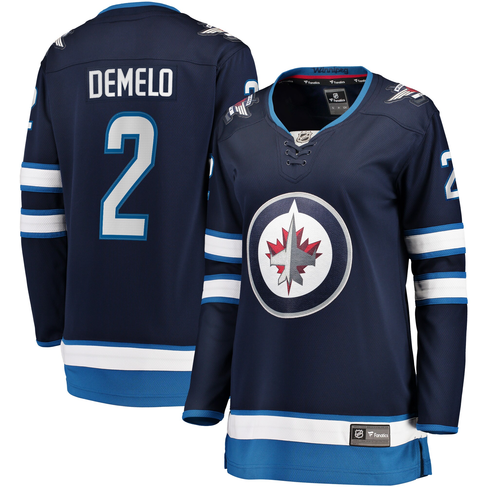 Dylan DeMelo Winnipeg Jets Fanatics Women's Home Breakaway Player Jersey - Navy