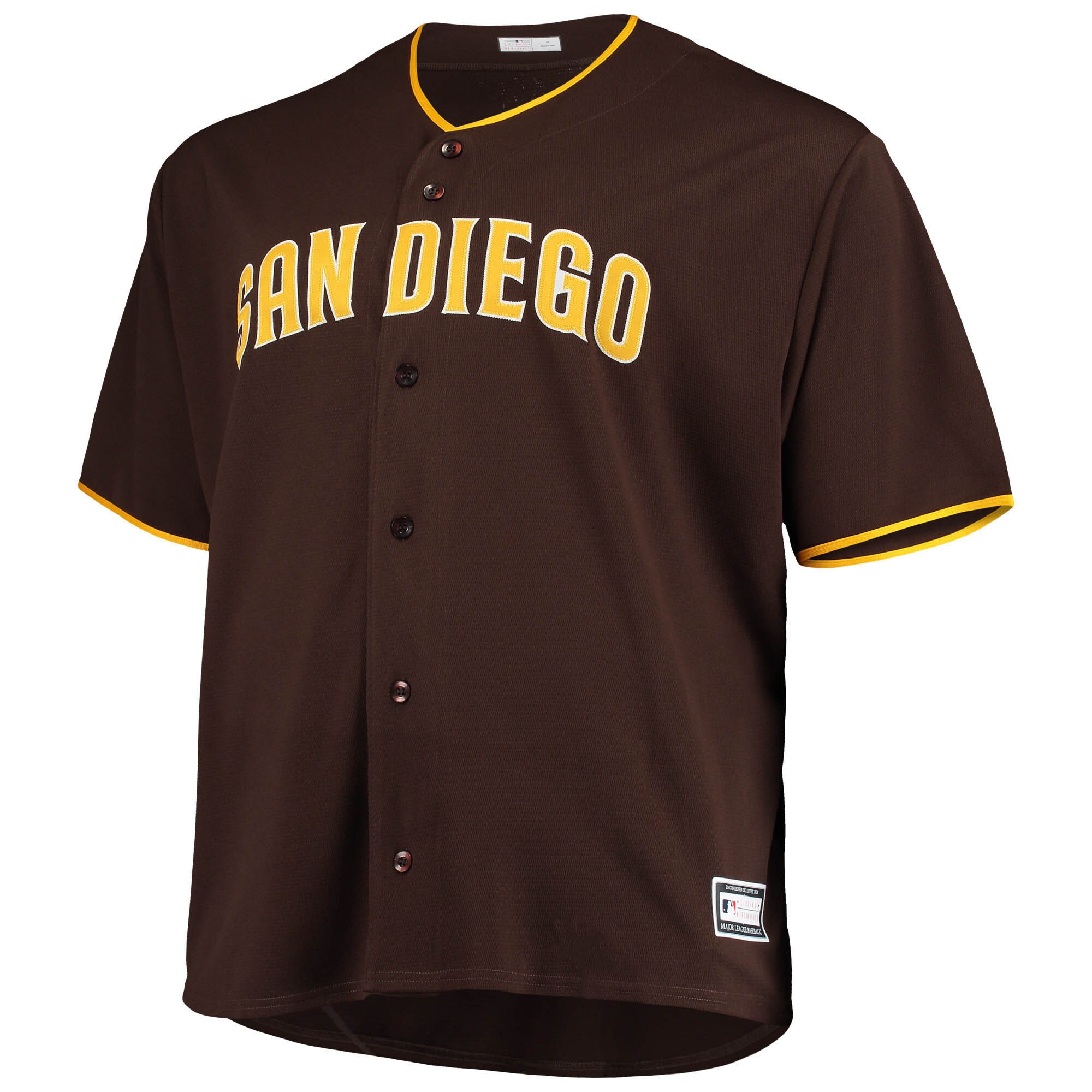 San Diego Padres Big & Tall Alternate Replica Team Jersey - Sand\/Brown