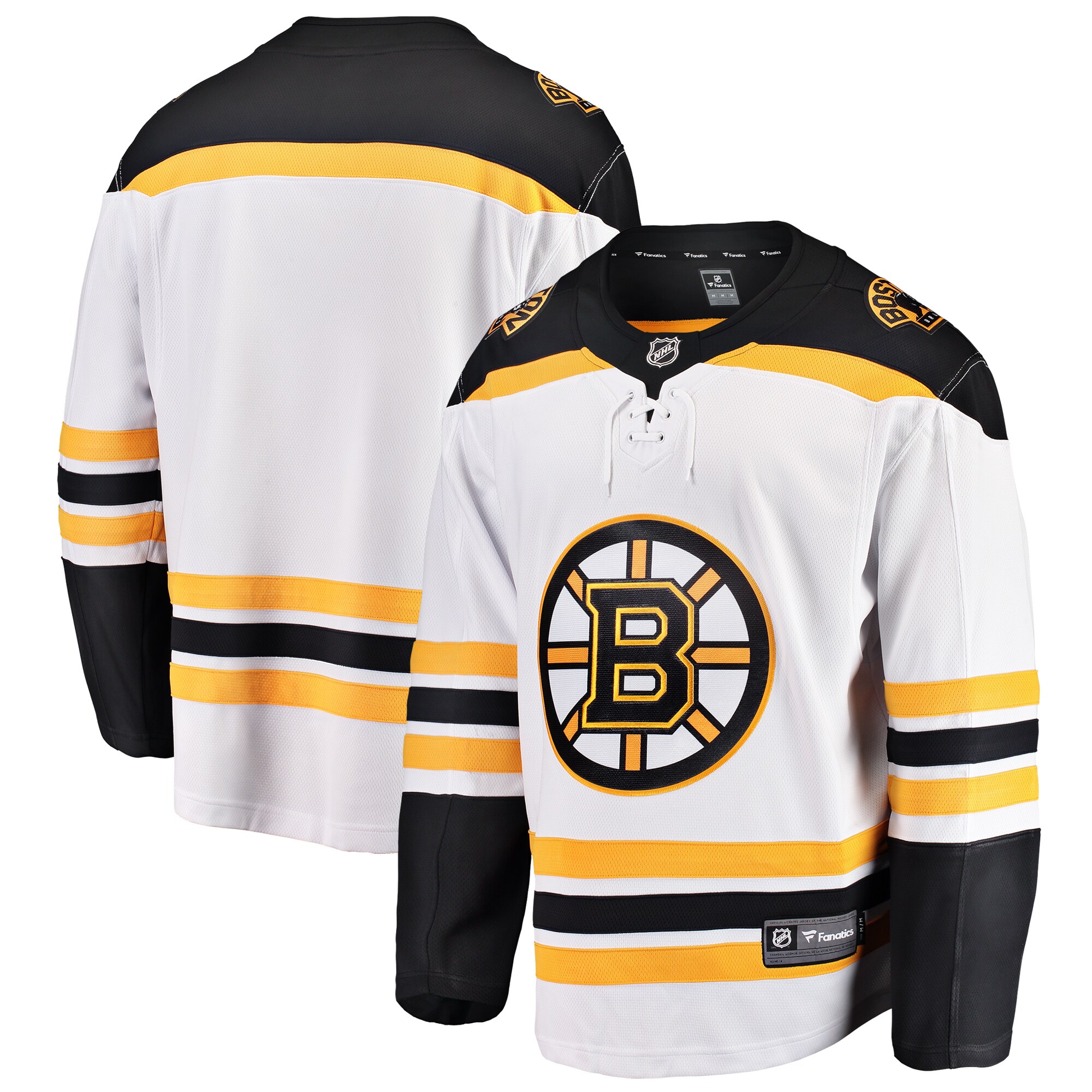 Boston Bruins Fanatics Youth Away Breakaway Jersey - White
