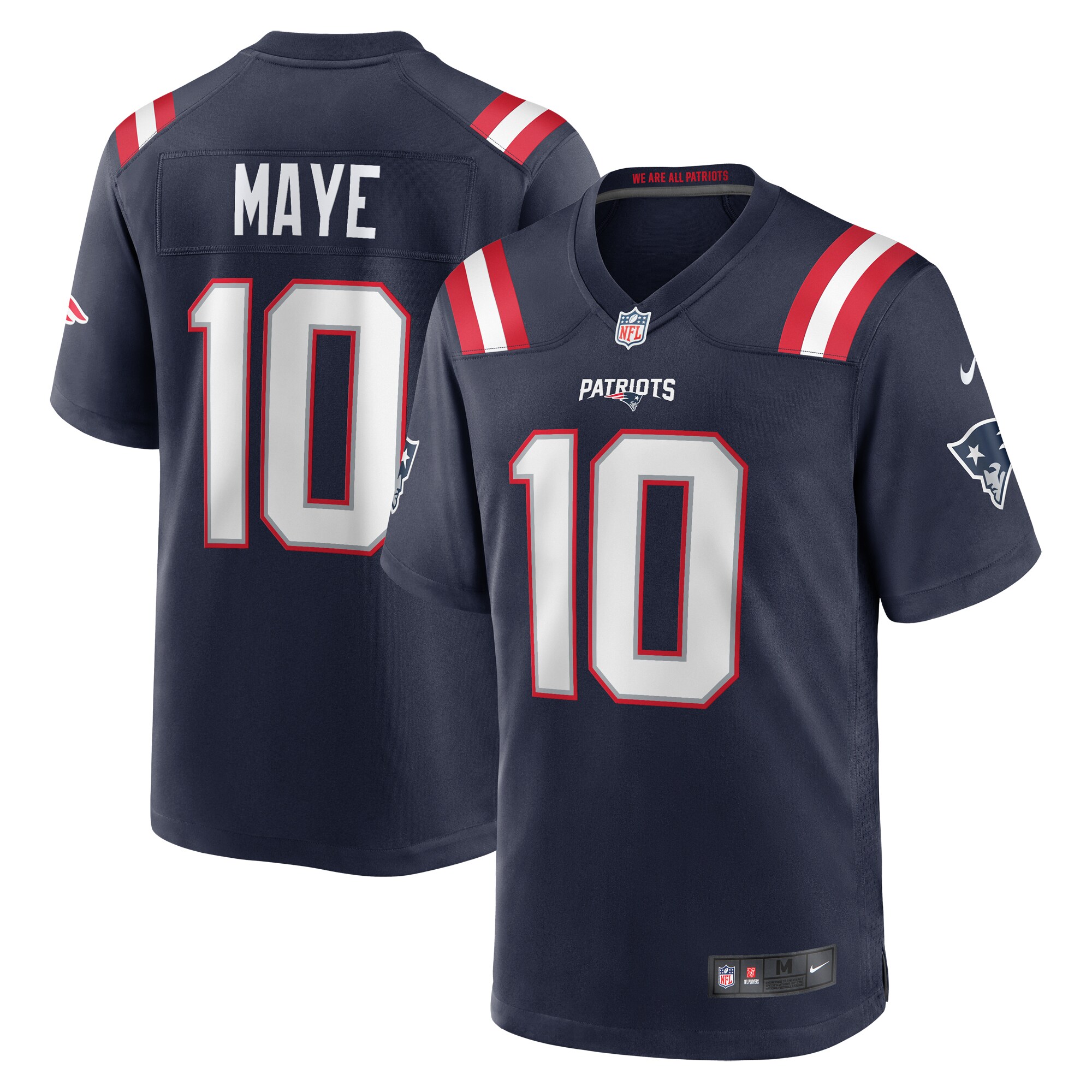 Drake Maye New England Patriots  2024 NFL Draft First Round Pick Player Game Jersey - Navy