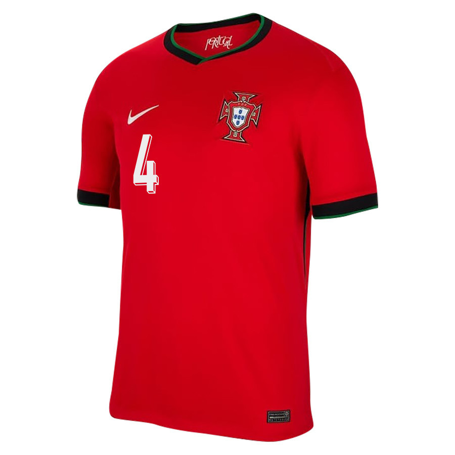 Rúben Dias 4 Portugal National Team 2024/25 Home Men Jersey - Red
