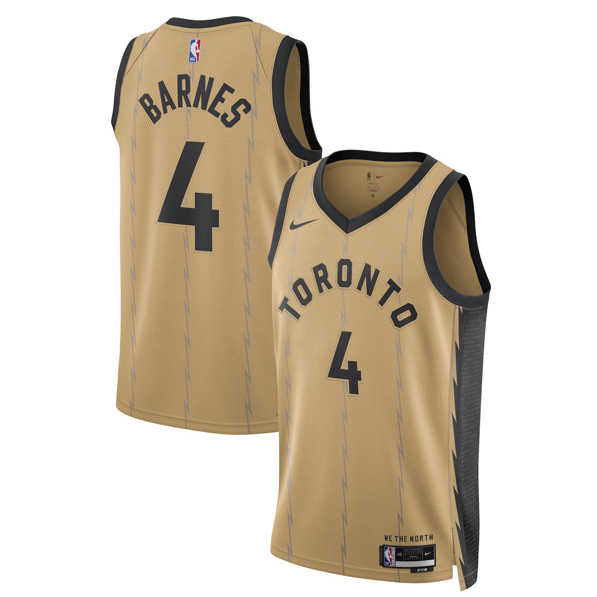 Scottie Barnes Toronto Raptors  Unisex 2023\/24 Swingman Jersey - Gold - City Edition