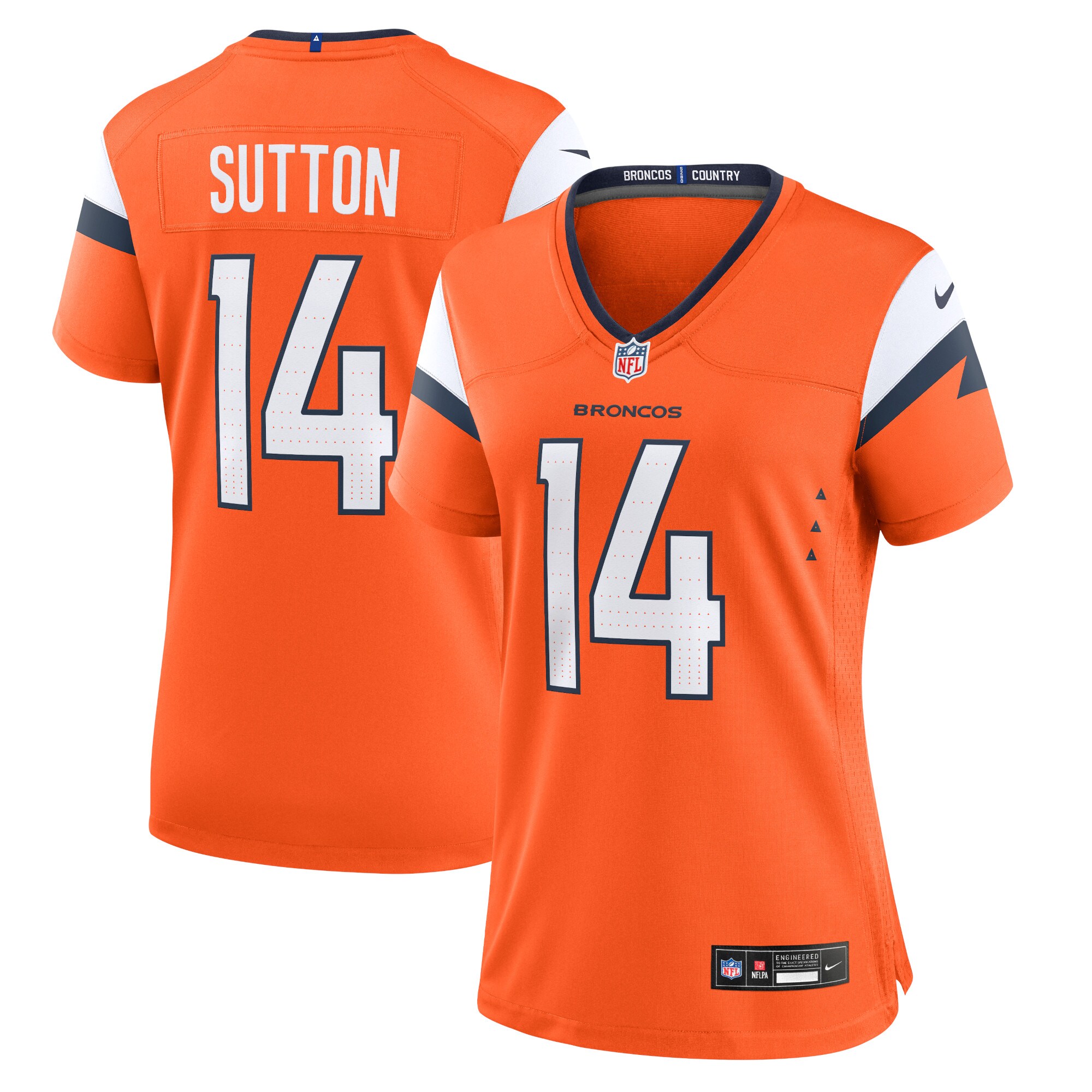Courtland Sutton Denver Broncos  Women's Game Jersey - Orange