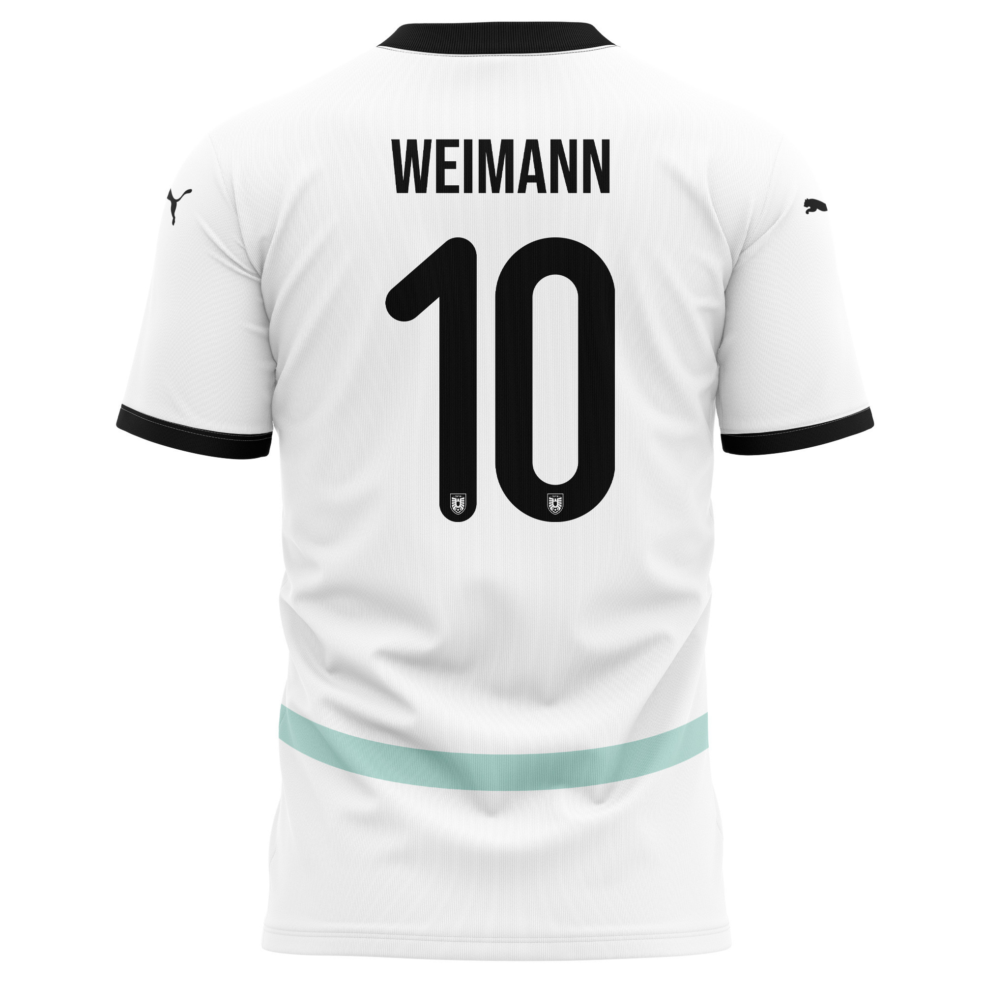 Andreas Weimann 10 Austria National Team 2024/25 Away Kits AOP T-shirt - White
