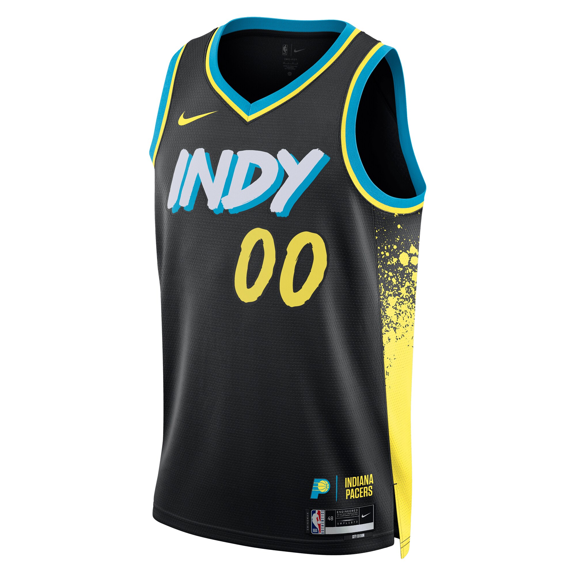 Indiana Pacers  Unisex 2023\/24 Custom Swingman Jersey - Black - City Edition