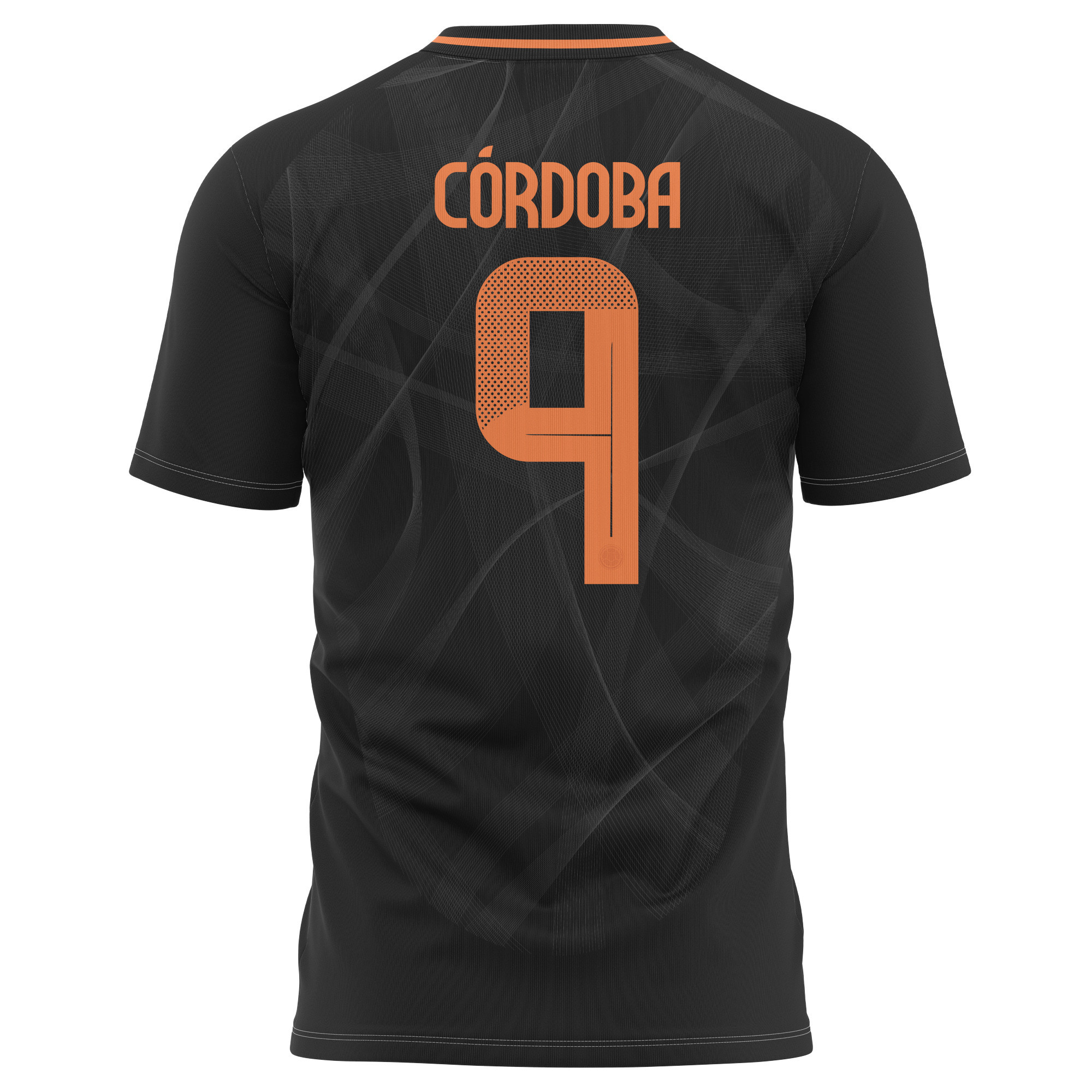 Jhon Córdoba 9 Colombia National Team 2024 Away Kits AOP T-shirt - Black