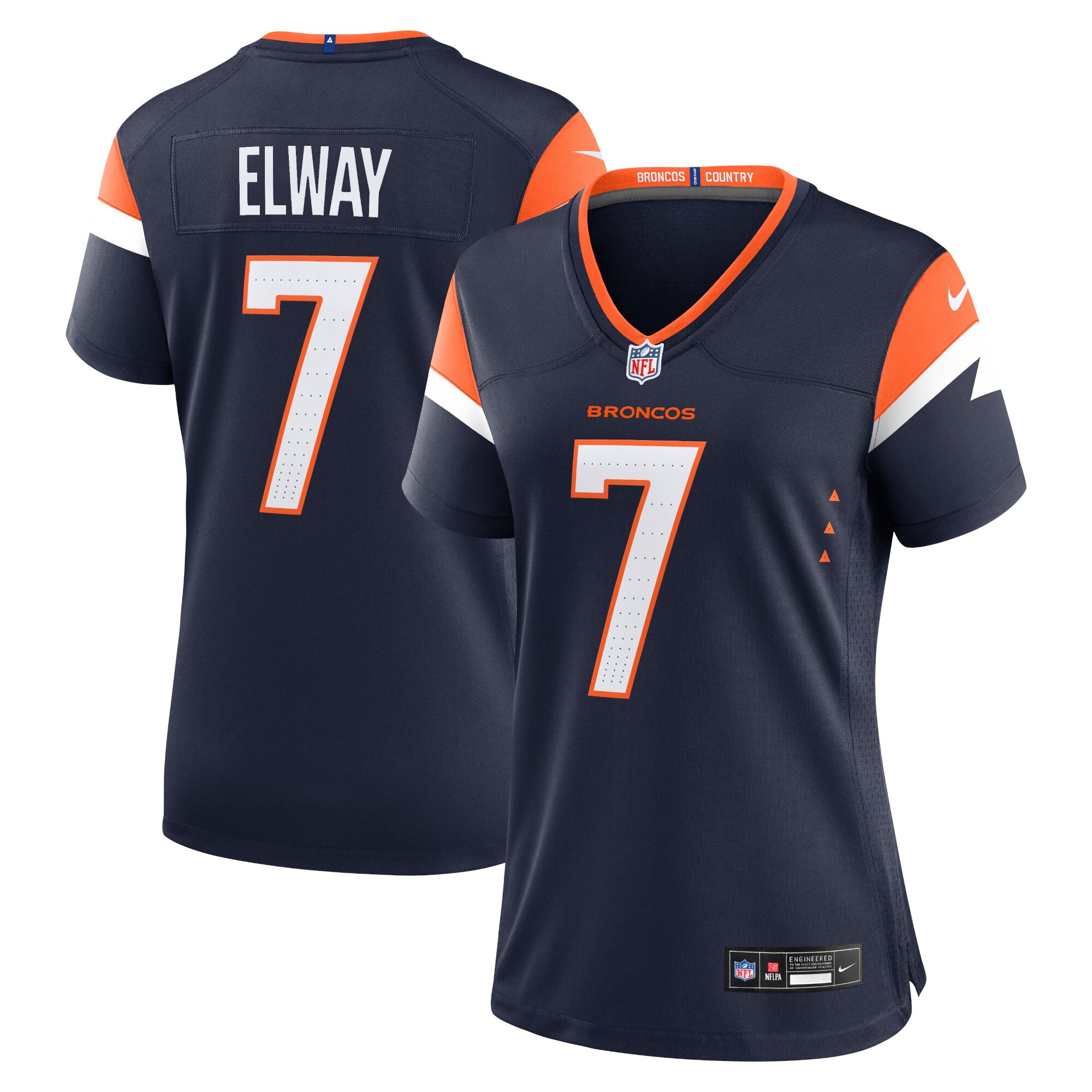 John Elway Denver Broncos  Women's Retired Player Alternate Game Jersey - Navy