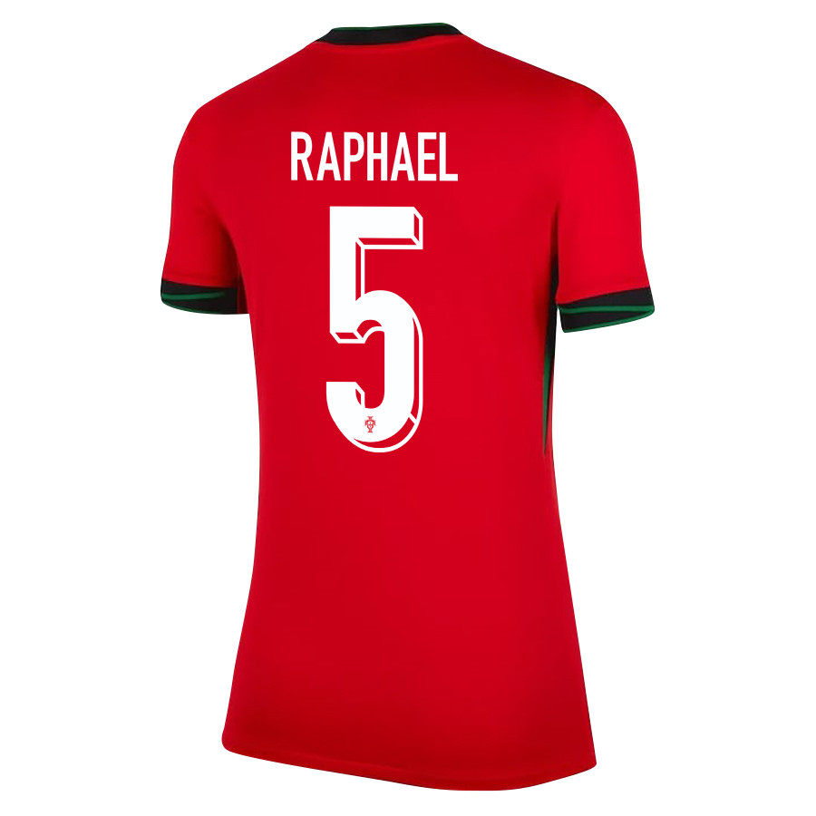 Raphaël Guerreiro 5 Portugal National Team 2024/25 Home WOMEN Jersey - Red